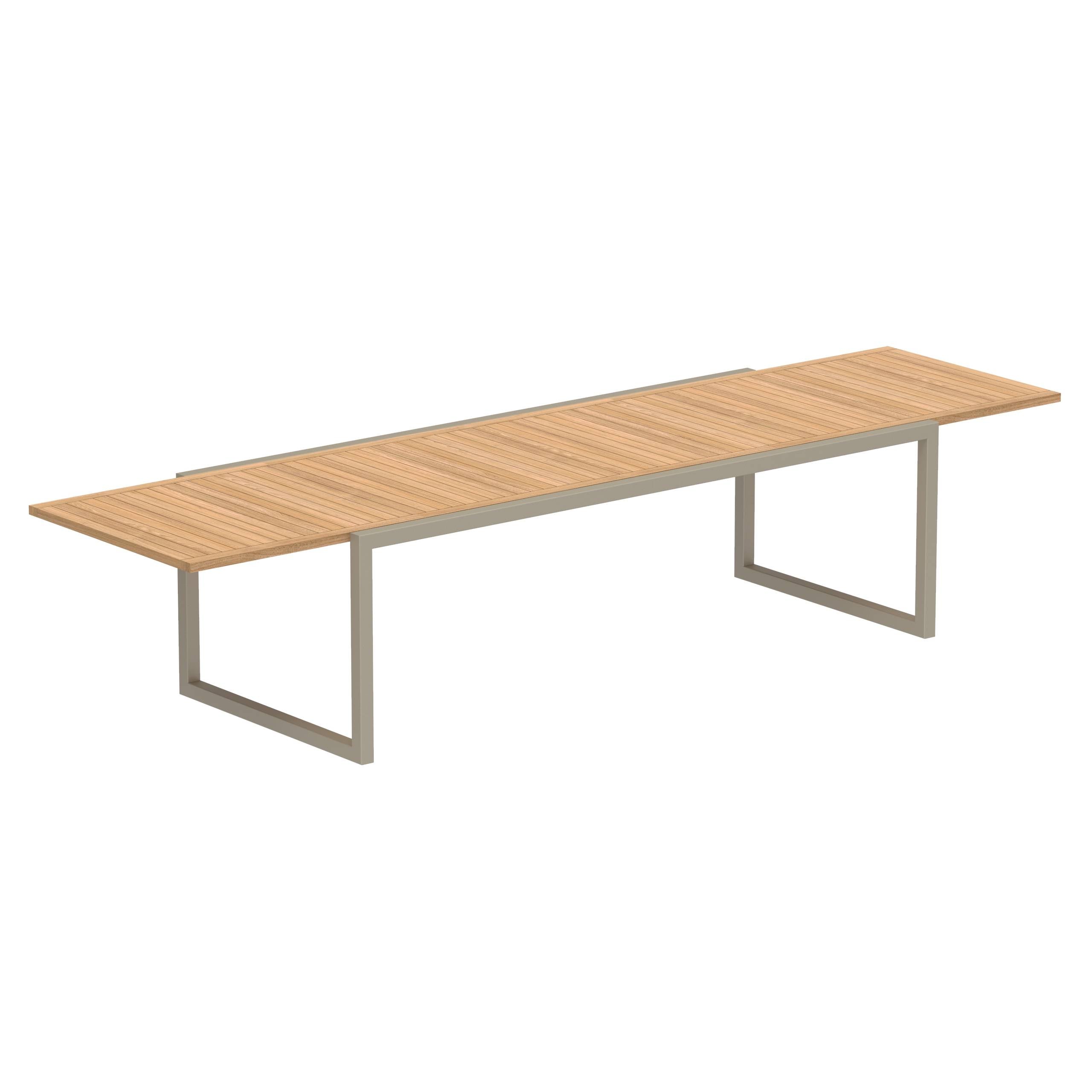 Ninix Extendable Table 100x240/360 Sand Frame + Teak Top