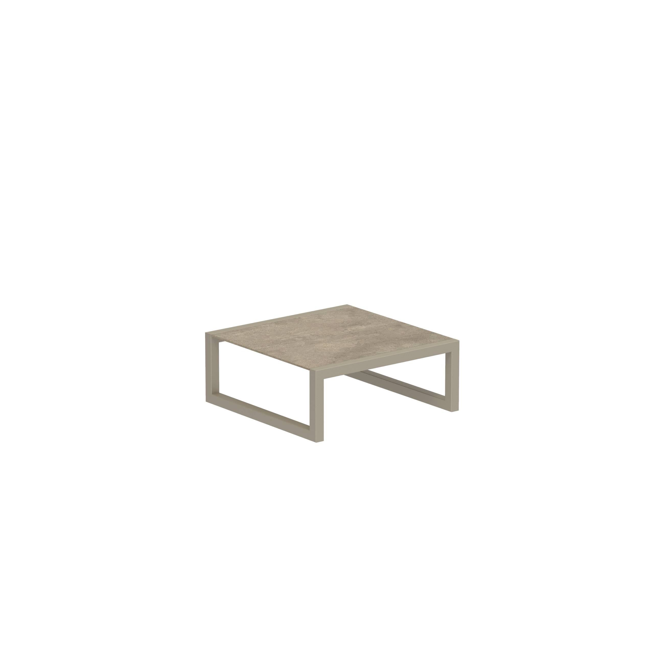 Ninix Low Table 90x90cm Frame Sand And Ceramic Terra Sabbia