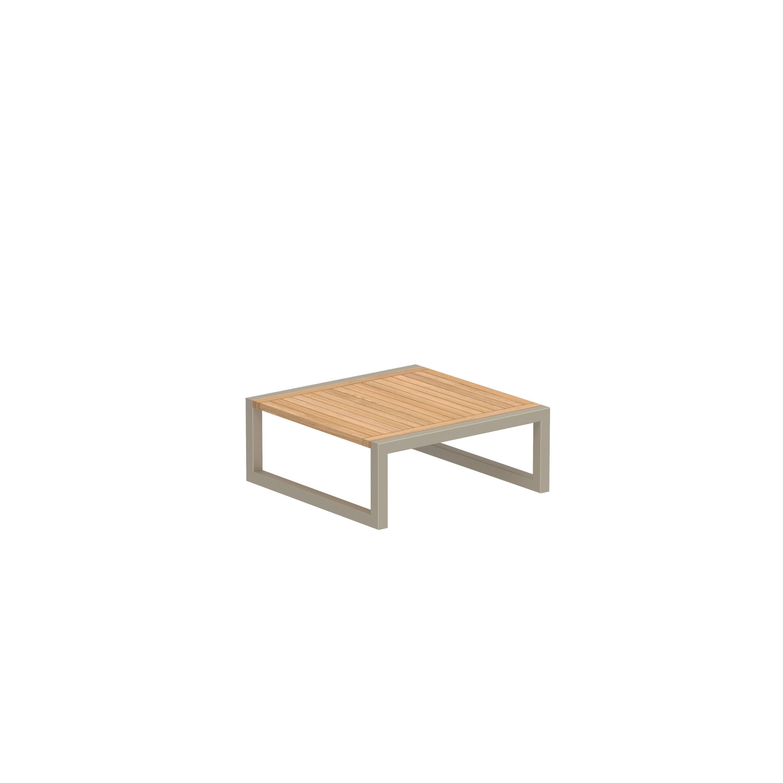 Ninix Low Table 90x90cm Sand With Teak