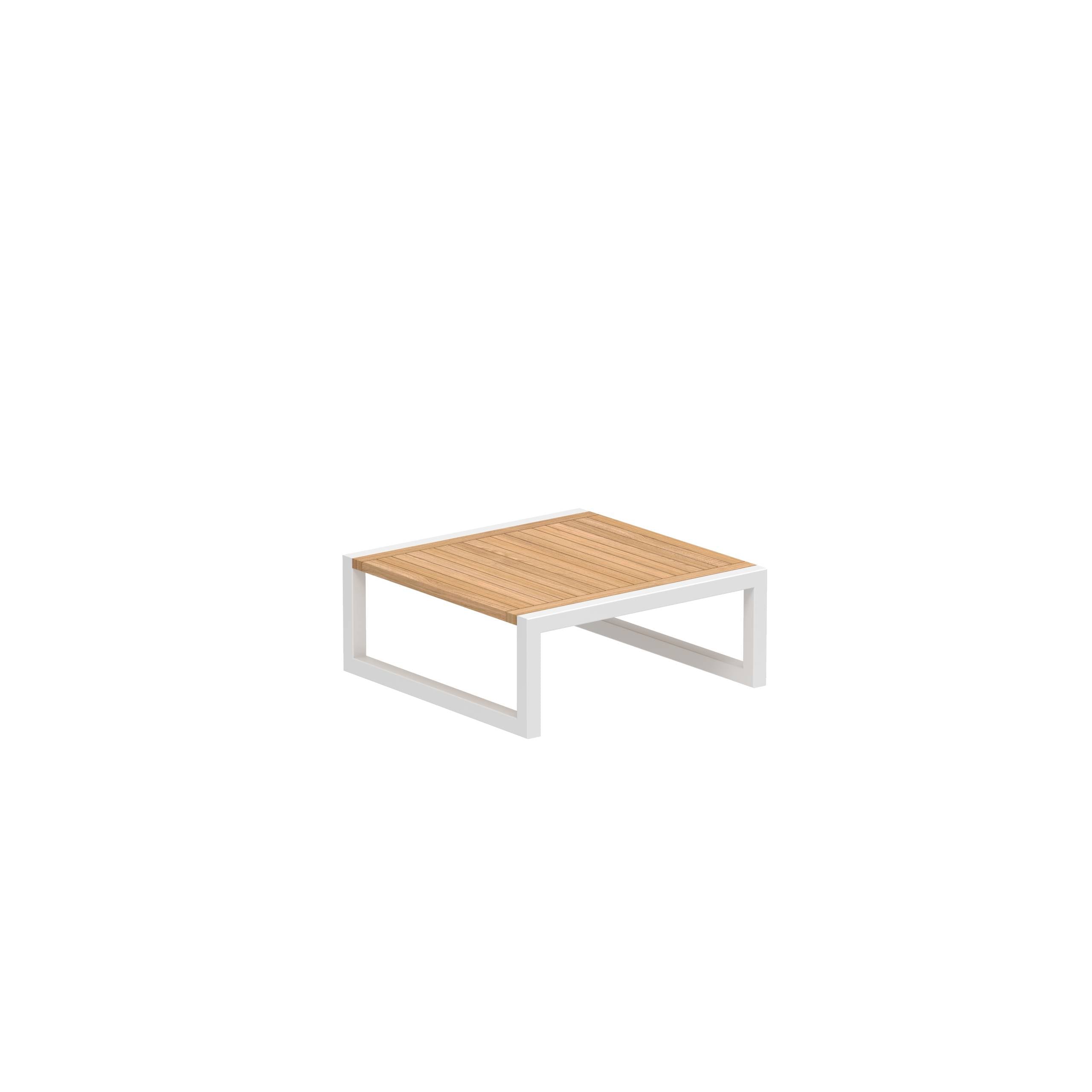 Ninix Low Table 90x90cm White With Teak