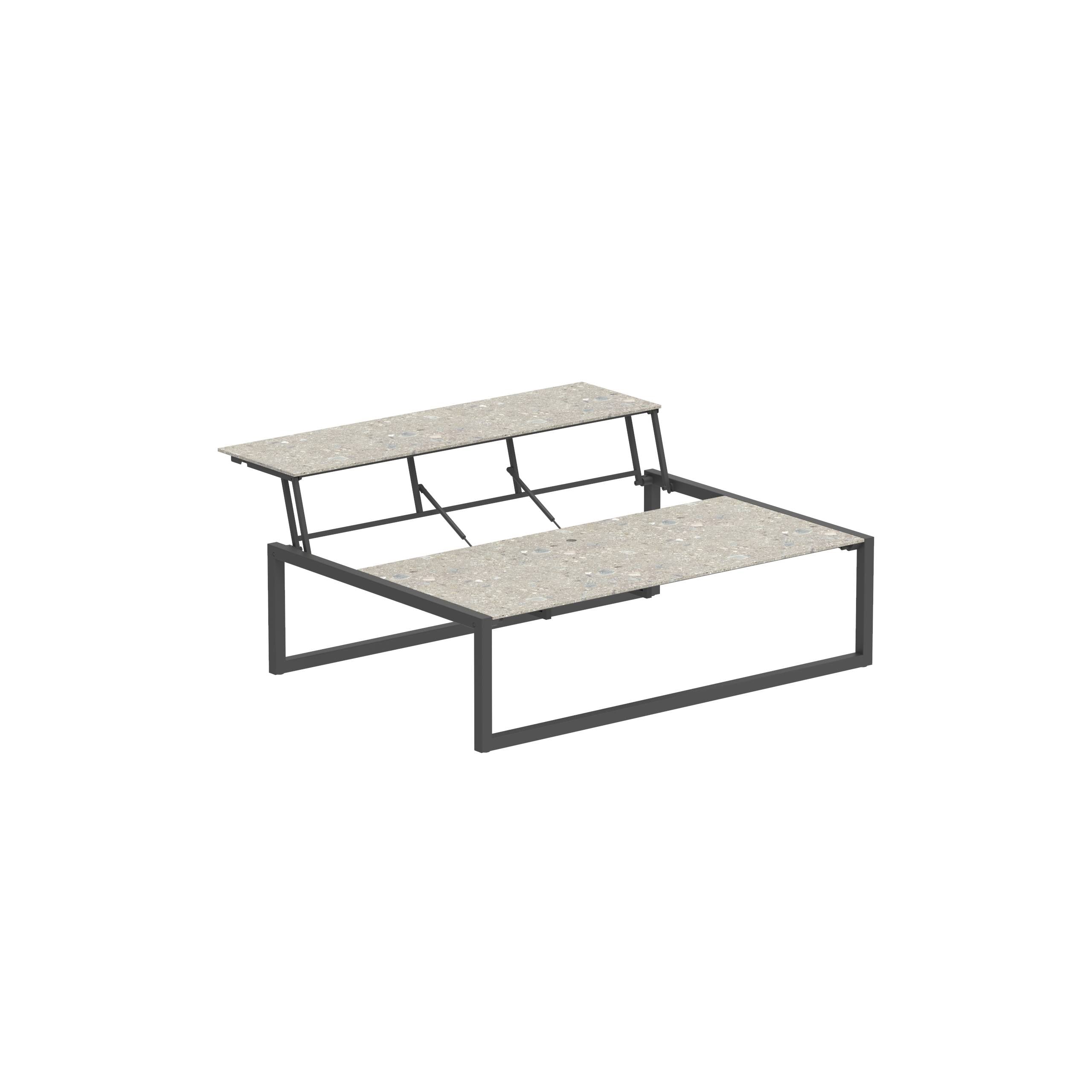 Ninix Lounge Table 150t Coated Anthracite-Ceramic Ceppo Dolomitica