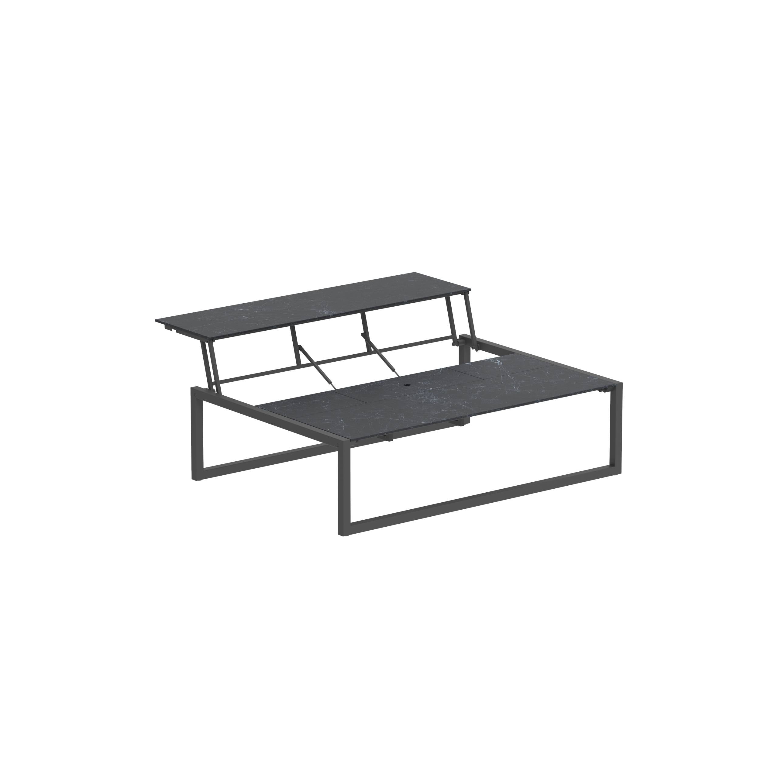 Ninix Lounge Table 150t Coated Anthracite-Ceramic Nero Marquina