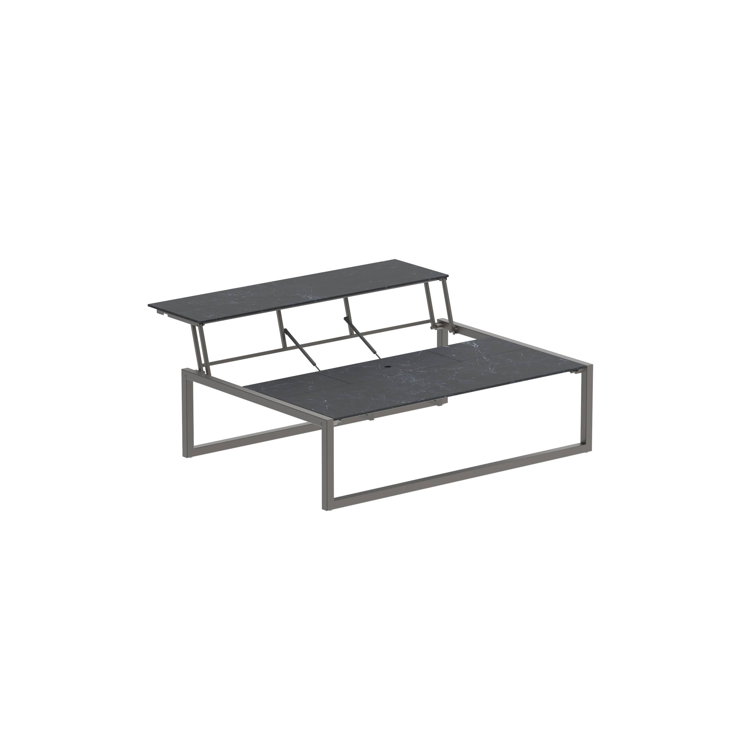 Ninix Lounge Table 150t Coated Bronze-Ceramic Nero Marquina