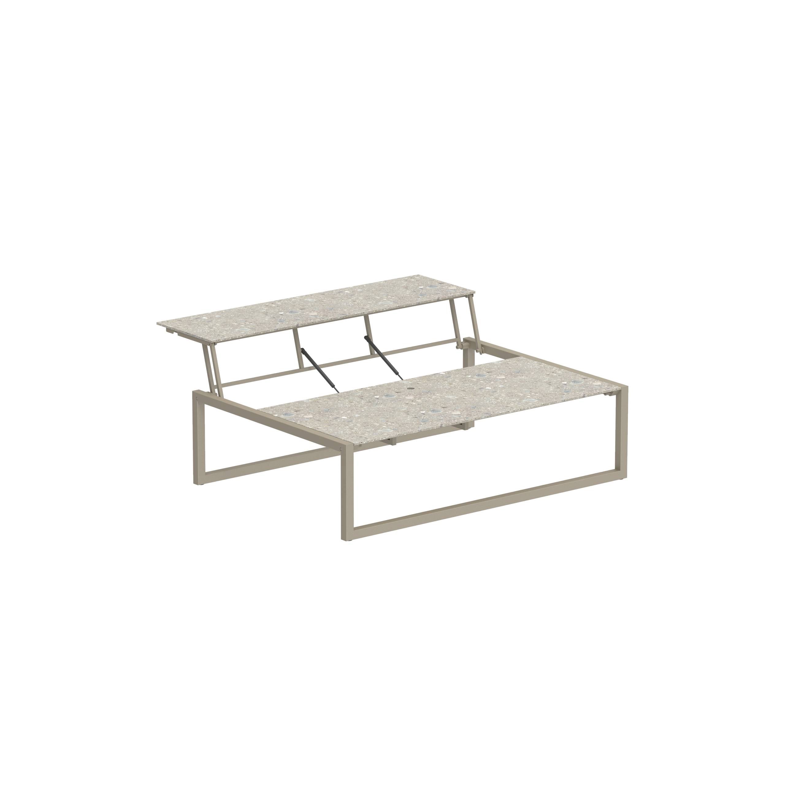 Ninix Lounge Table 150t Coated Sand-Ceramic Ceppo Dolomitica