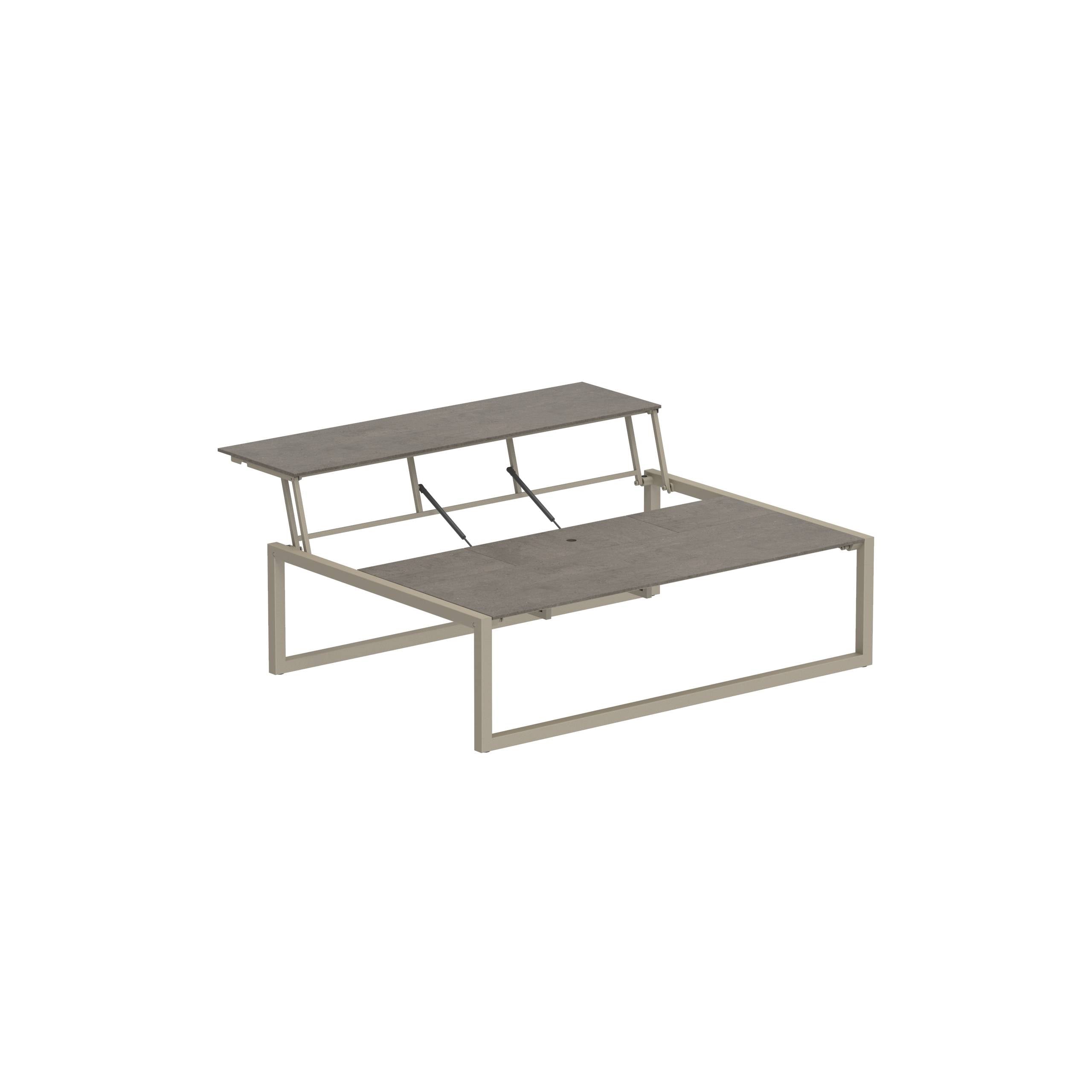 Ninix Lounge Table 150t Coated Sand-Ceramic Terra Marrone