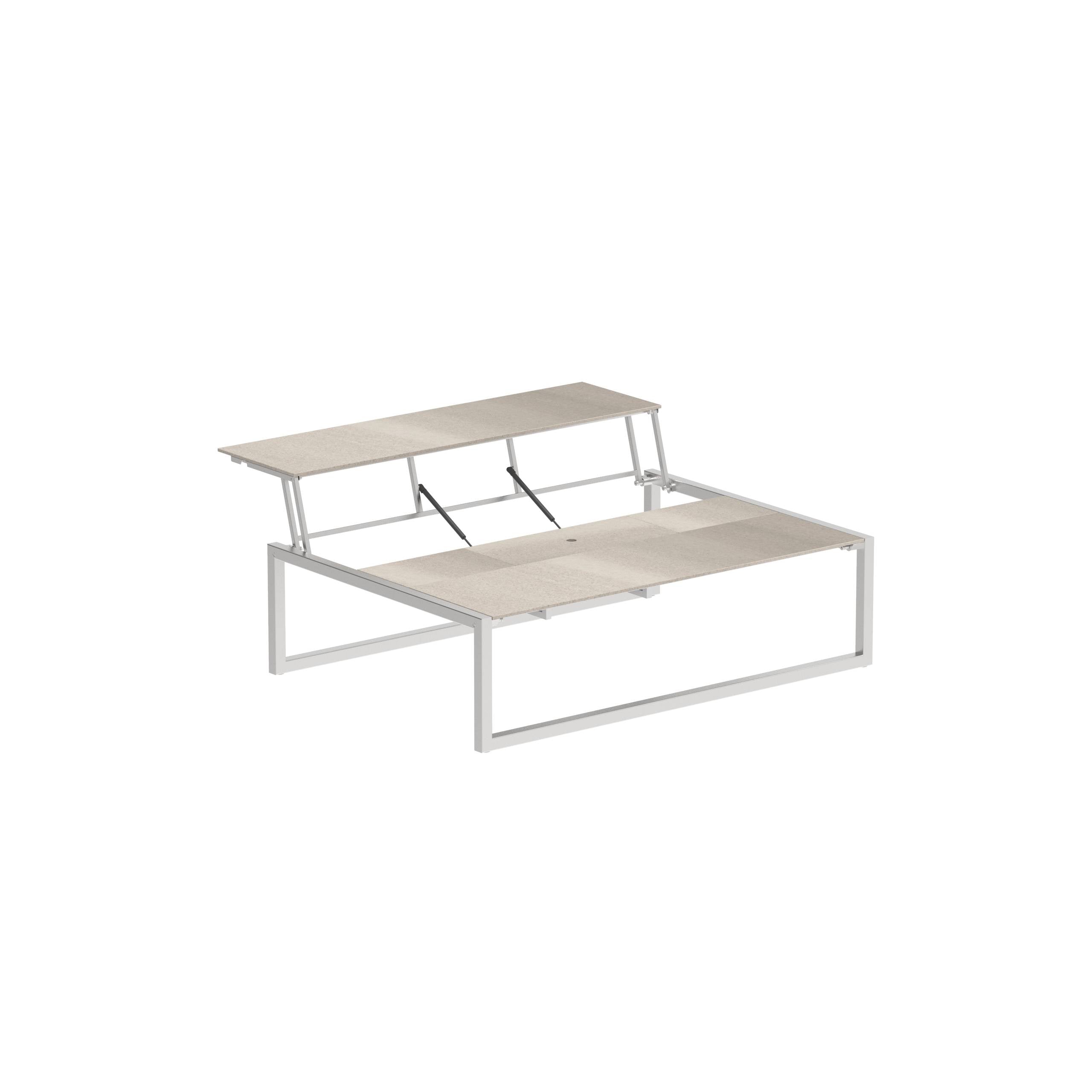 Ninix Lounge Table 150t Ss-Ceramic Taupe Grey