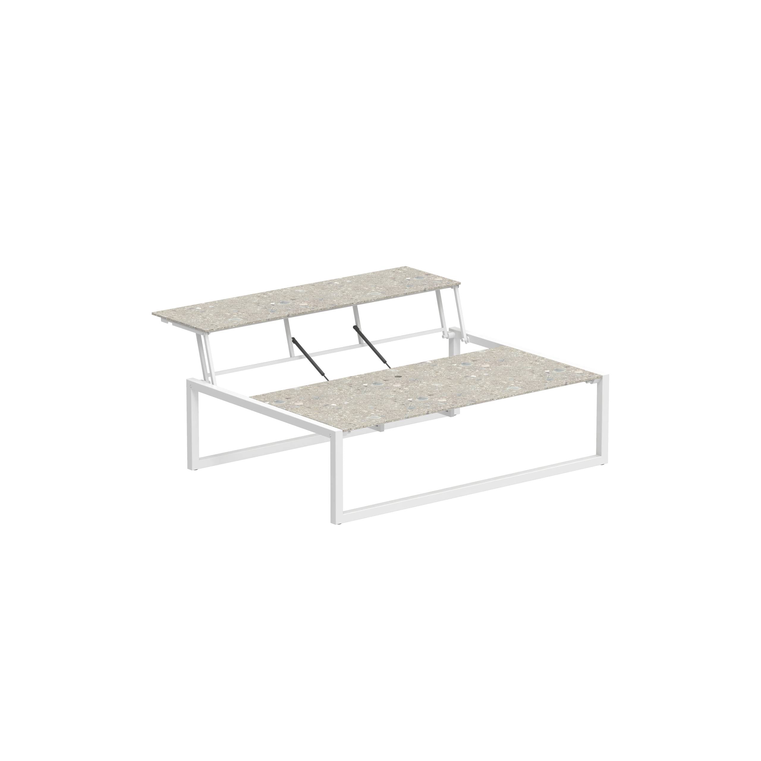 Ninix Lounge Table 150t Coated Wit-Ceramic Ceppo Dolomitica