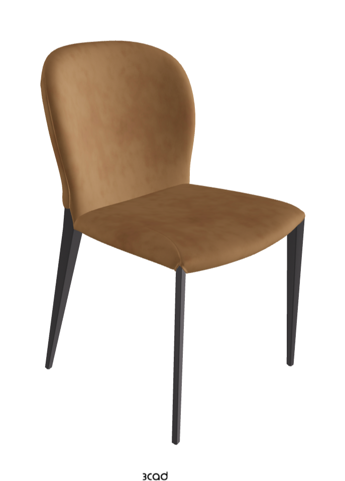 Nancy ML Dining Chair_Graphite Embossed_Micro Nubuk_Almond