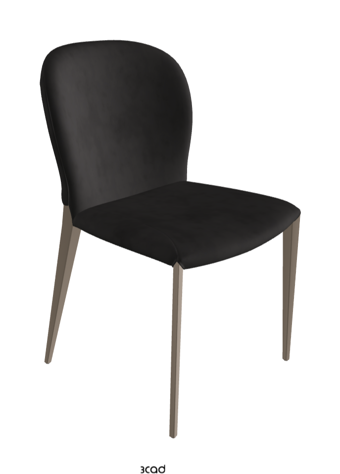 Nancy ML Dining Chair_Titanium Embossed_Micro Nubuk_Charcoal