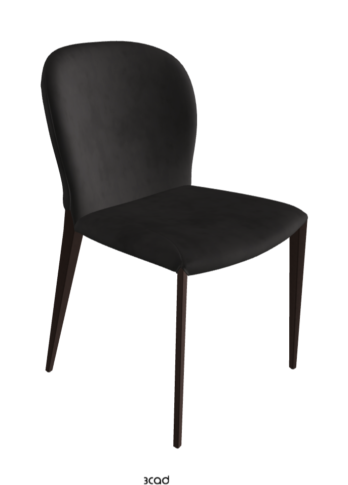 Nancy ML Dining Chair_Bronze Embossed_Micro Nubuk_Charcoal