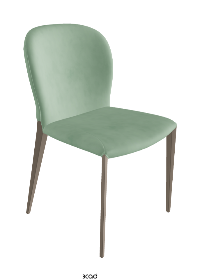 Nancy ML Dining Chair_Titanium Embossed_Micro Nubuk_Mint