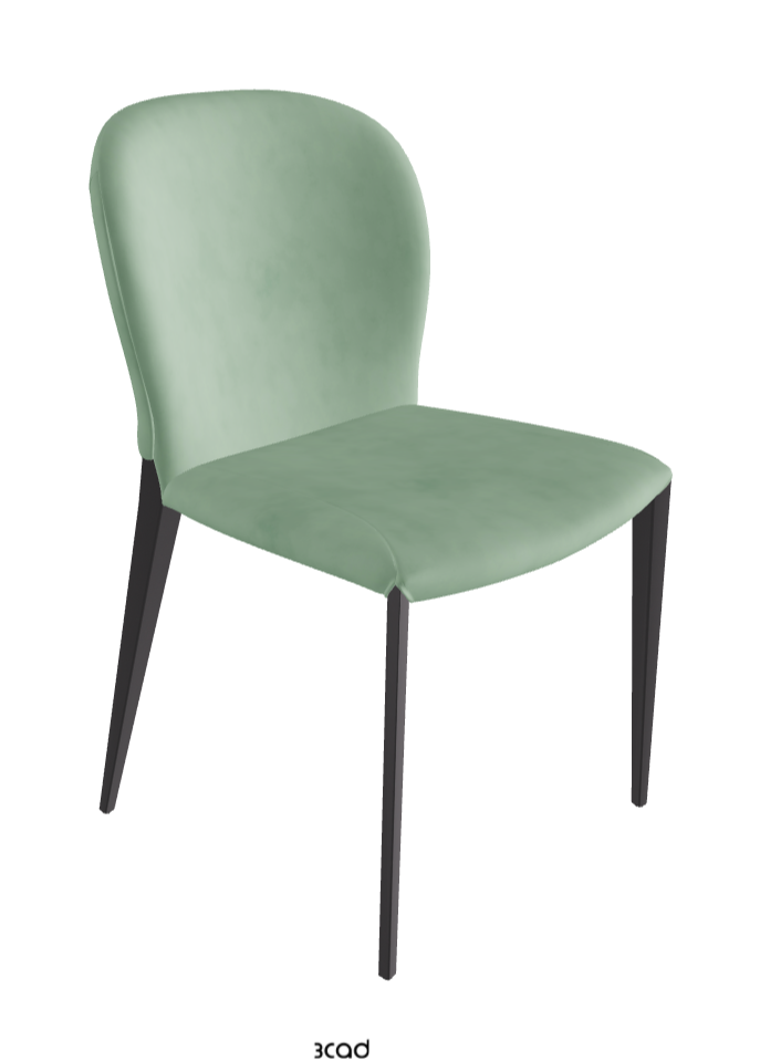 Nancy ML Dining Chair_Graphite Embossed_Micro Nubuk_Mint