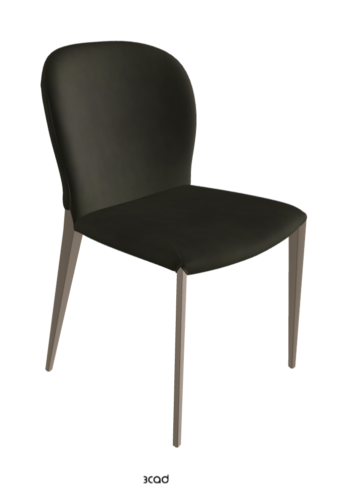 Nancy ML Dining Chair_Titanium Embossed_Micro Nubuk_Musk