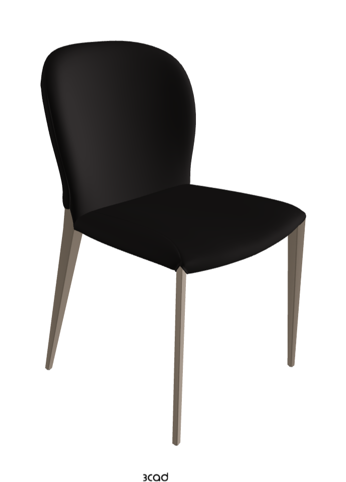 Nancy ML Dining Chair_Titanium Embossed_Synthetic Leather_Moka