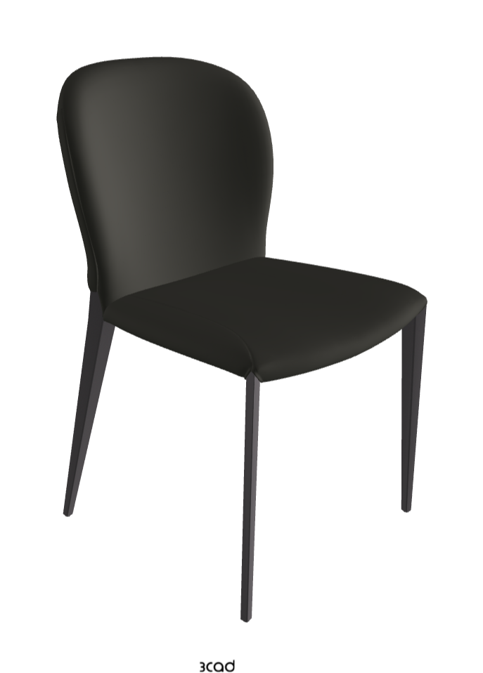 Nancy ML Dining Chair_Graphite Embossed_Synthetic Leather_London