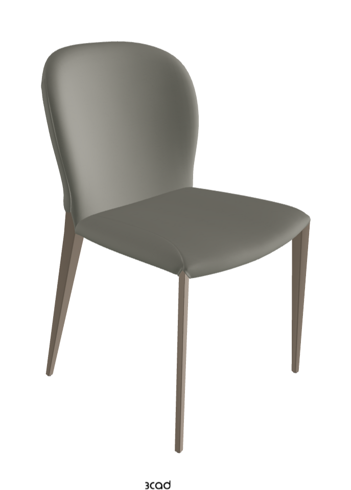 Nancy ML Dining Chair_Titanium Embossed_Synthetic Leather_Cemento