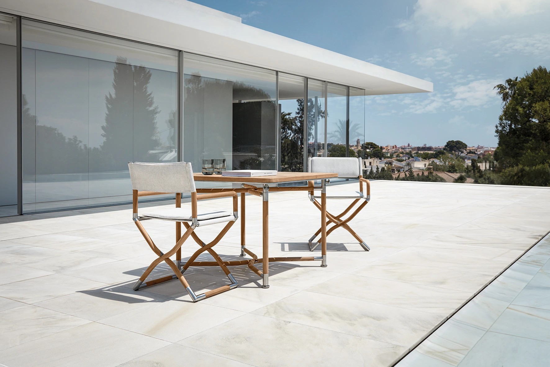 Gloster Navigator 100cm Square Folding Dining Table