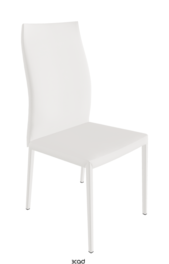 Norma Couture High Back Dining Chair_Soft Leather:_Palladio