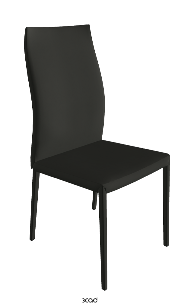 Norma Couture High Back Dining Chair_Soft Leather:_Smoke