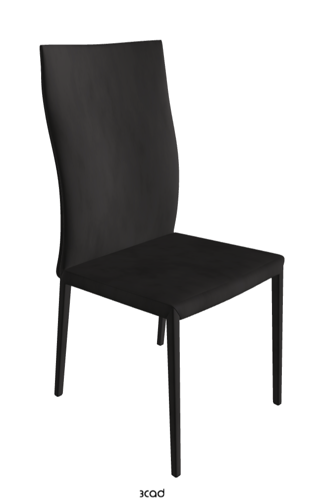 Norma High Back Dining Chair_Micro Nubuk:_Charcoal