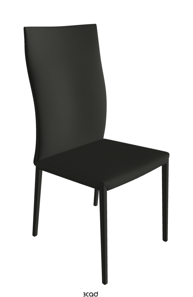 Norma High Back Dining Chair_Soft Leather:_Smoke