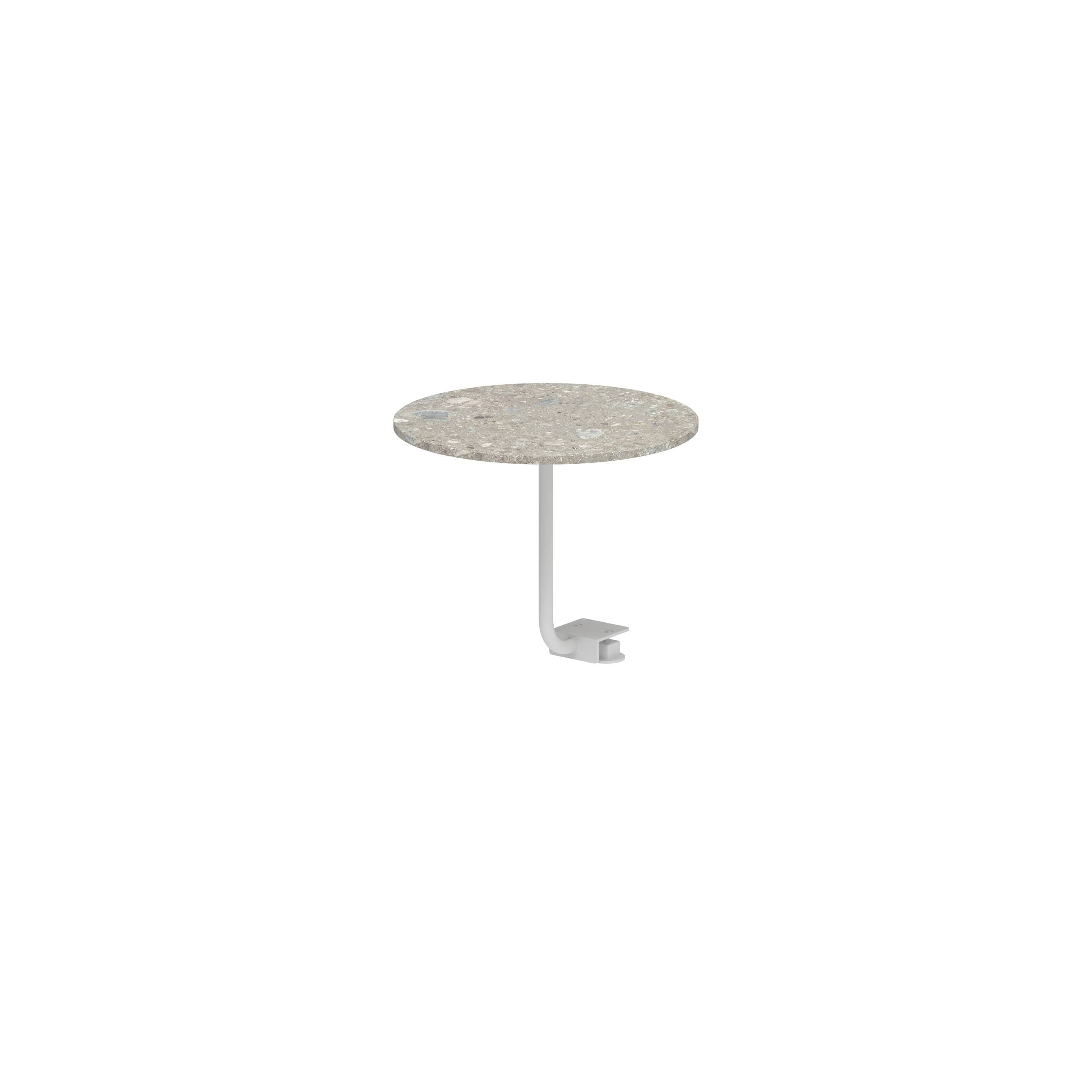 Organix Lounge Side Table Ø40cm White Ceramic Ceppo Dolomitica