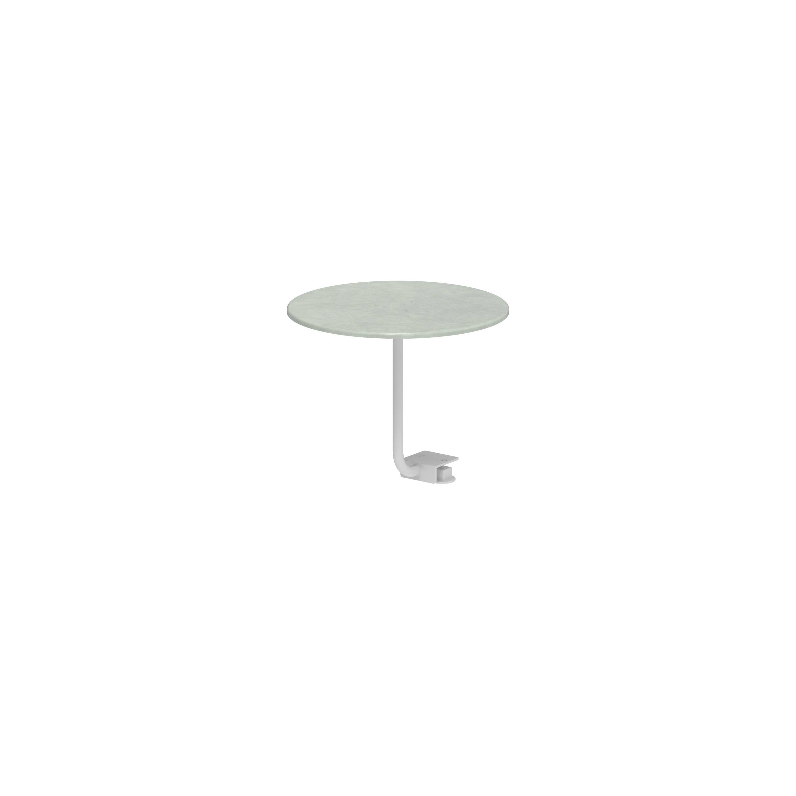 Organix Lounge Side Table Ø40cm White Lavastone Jade