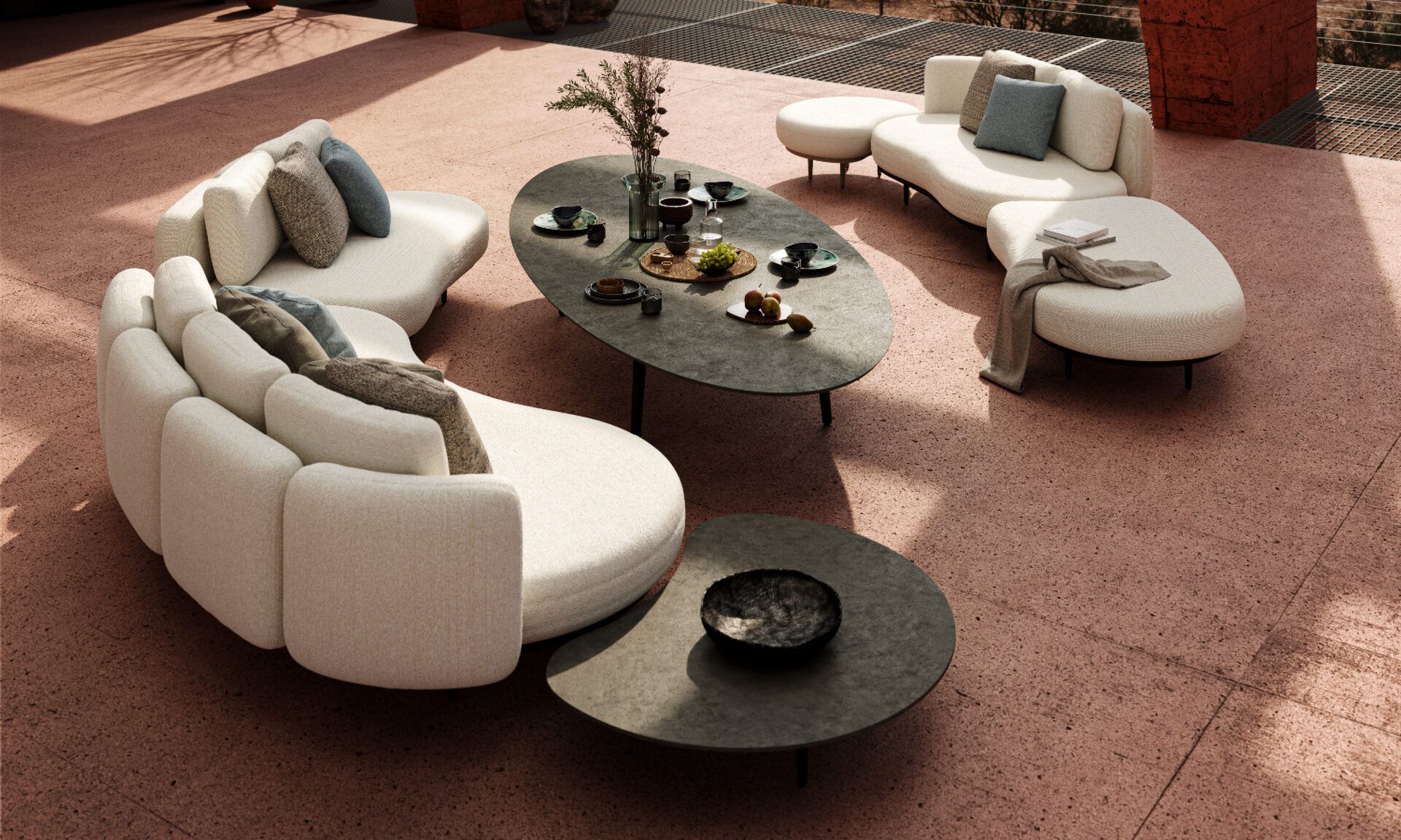 Organix Lounge 08 Table Top 75x90cm 45° Ceramic Ceppo Dolomitica