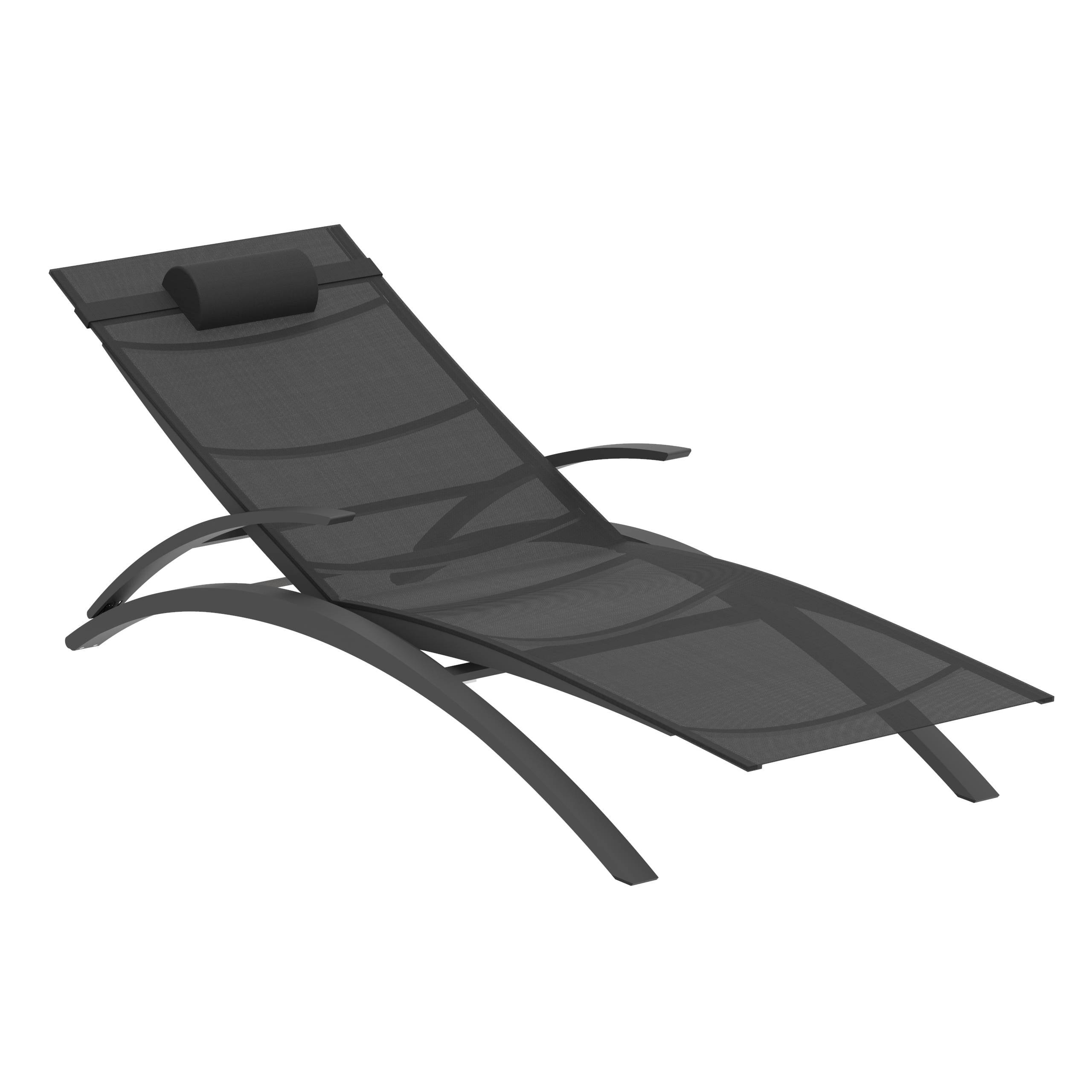 Ozon Stackable Lounger Alu Anthracite Batyline Zu