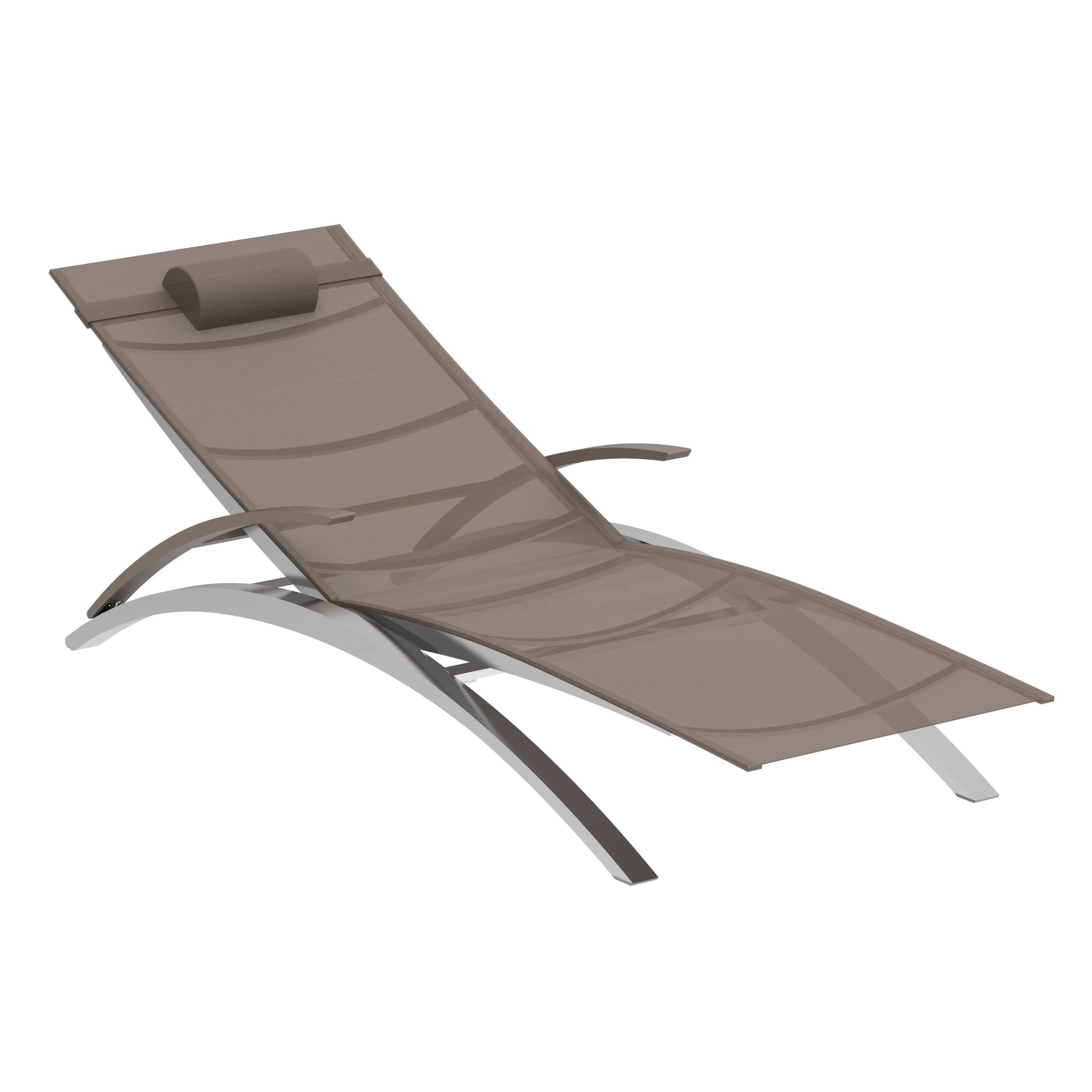 Ozon Stackable Lounger Cappuccino Batyline El. Pol.