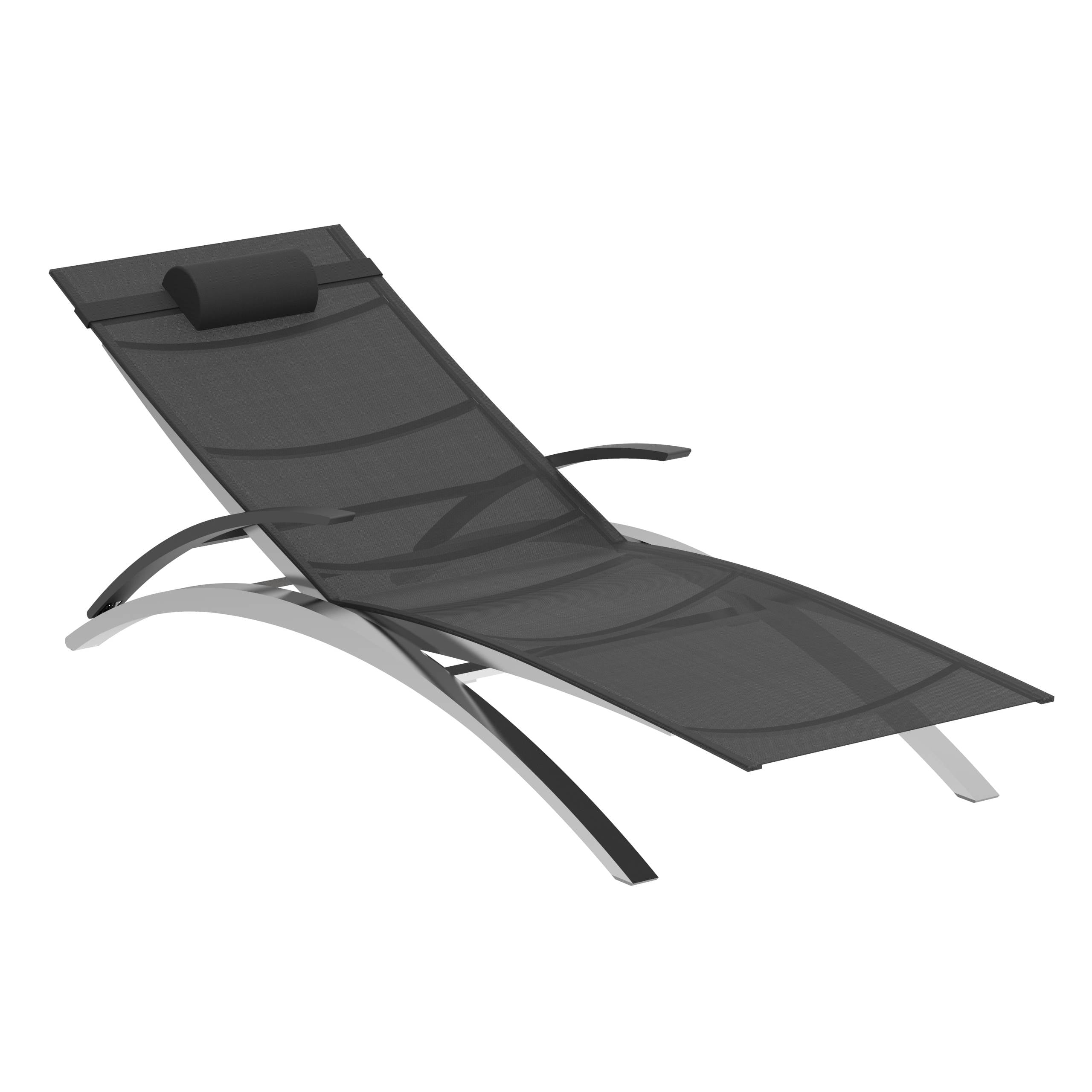 Ozon Stackable Lounger Black Batyline El. Pol.O