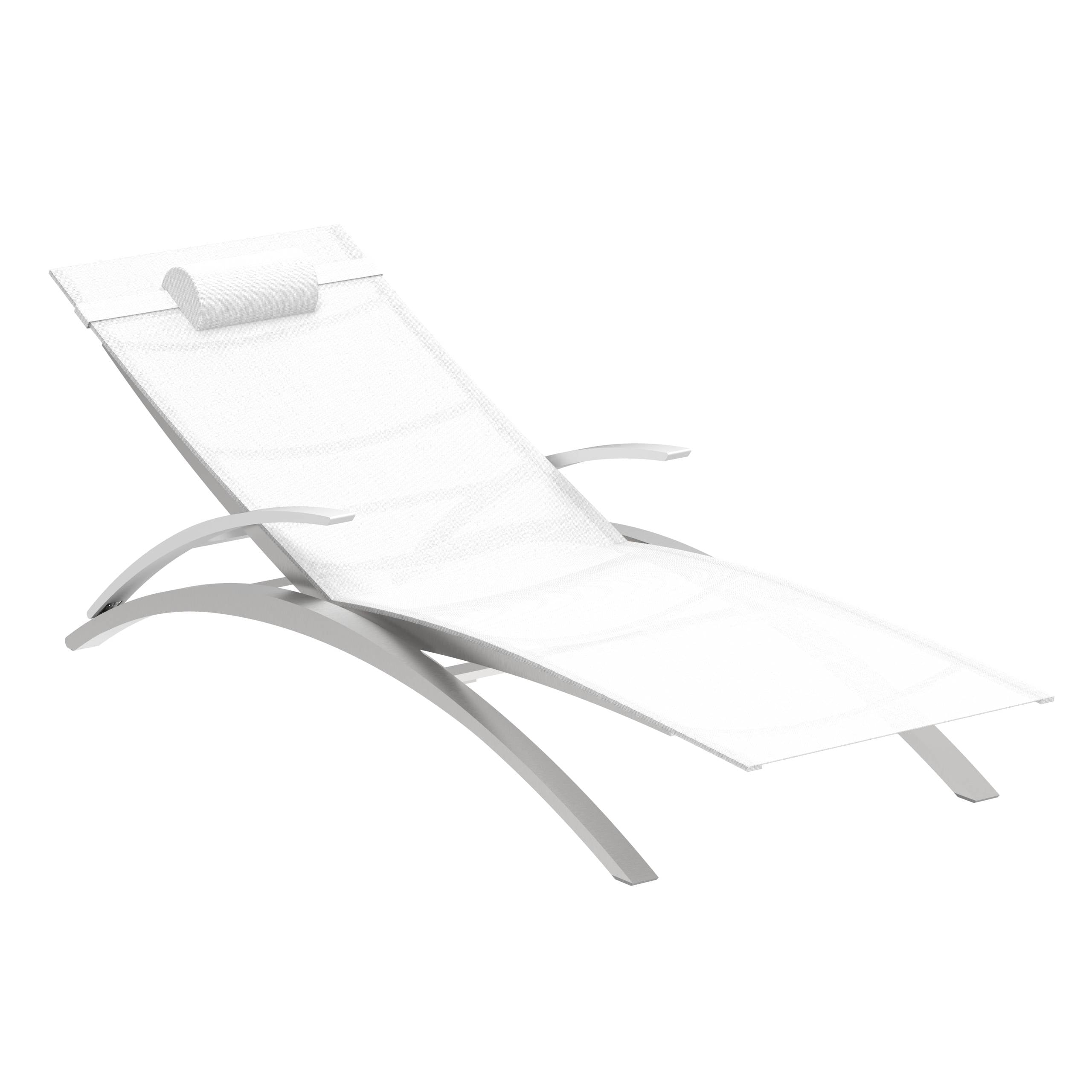 Ozon Stackable Lounger White Batyline