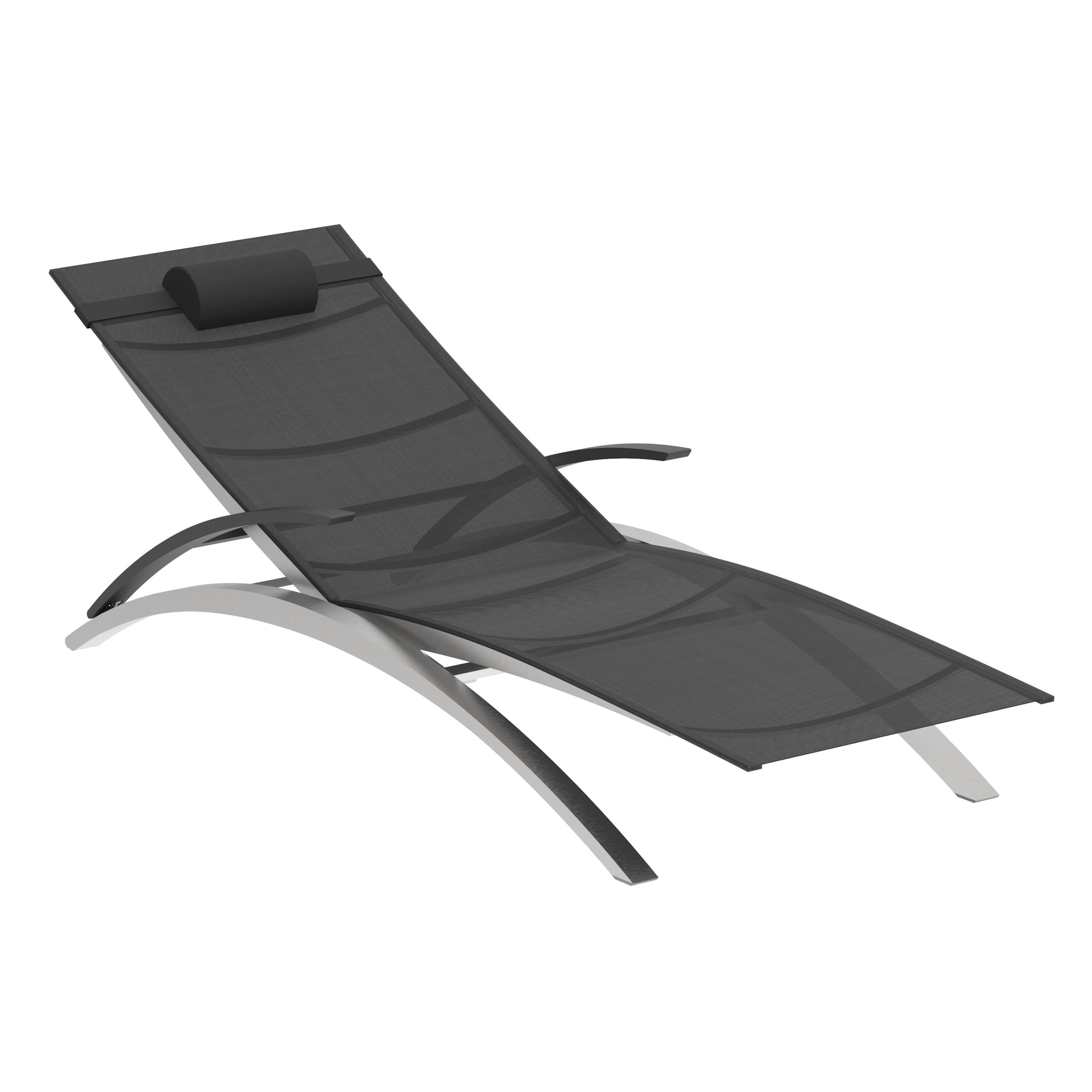 Ozon Stackable Lounger Black Batyline