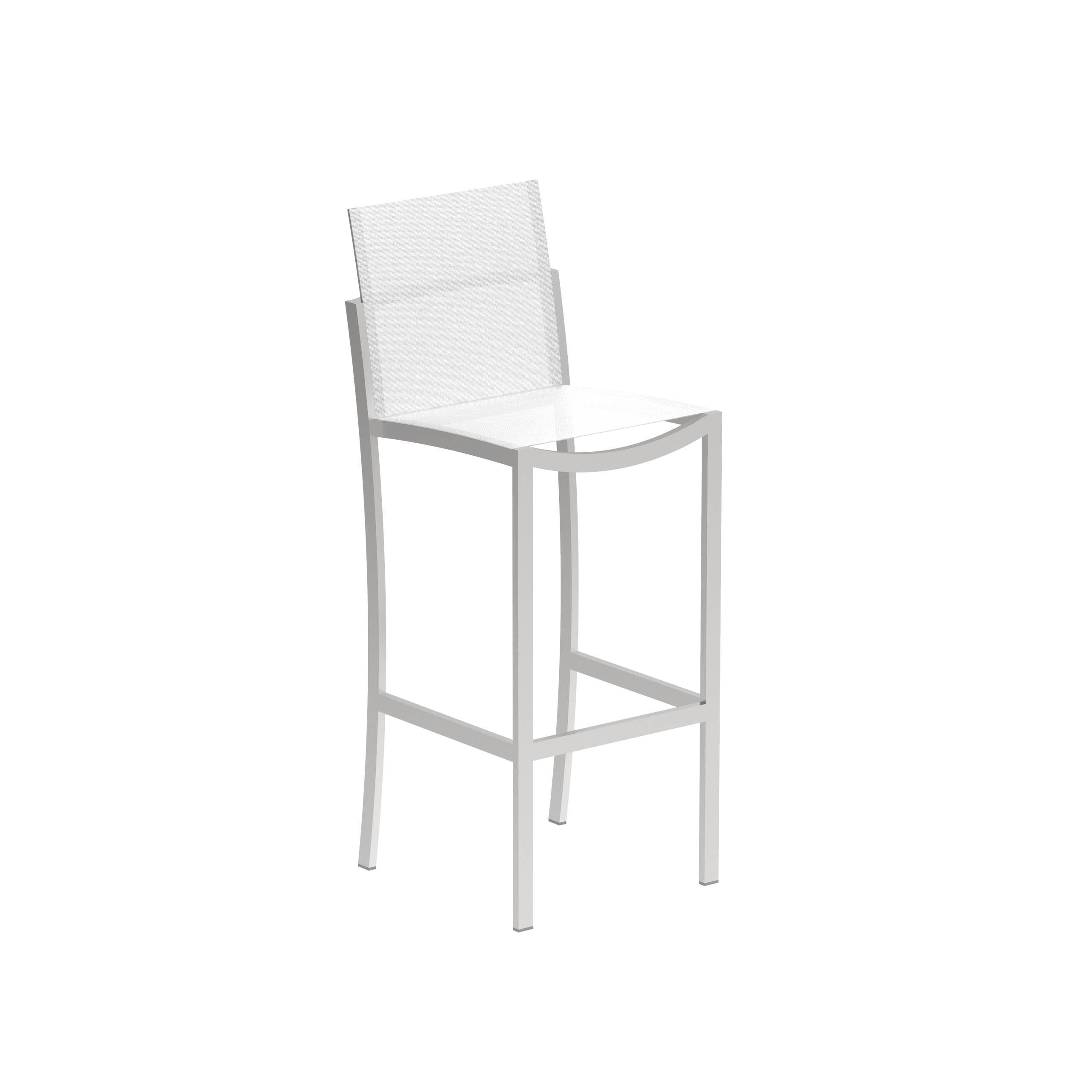 Ozon Bar Chair Ss + Batyline White