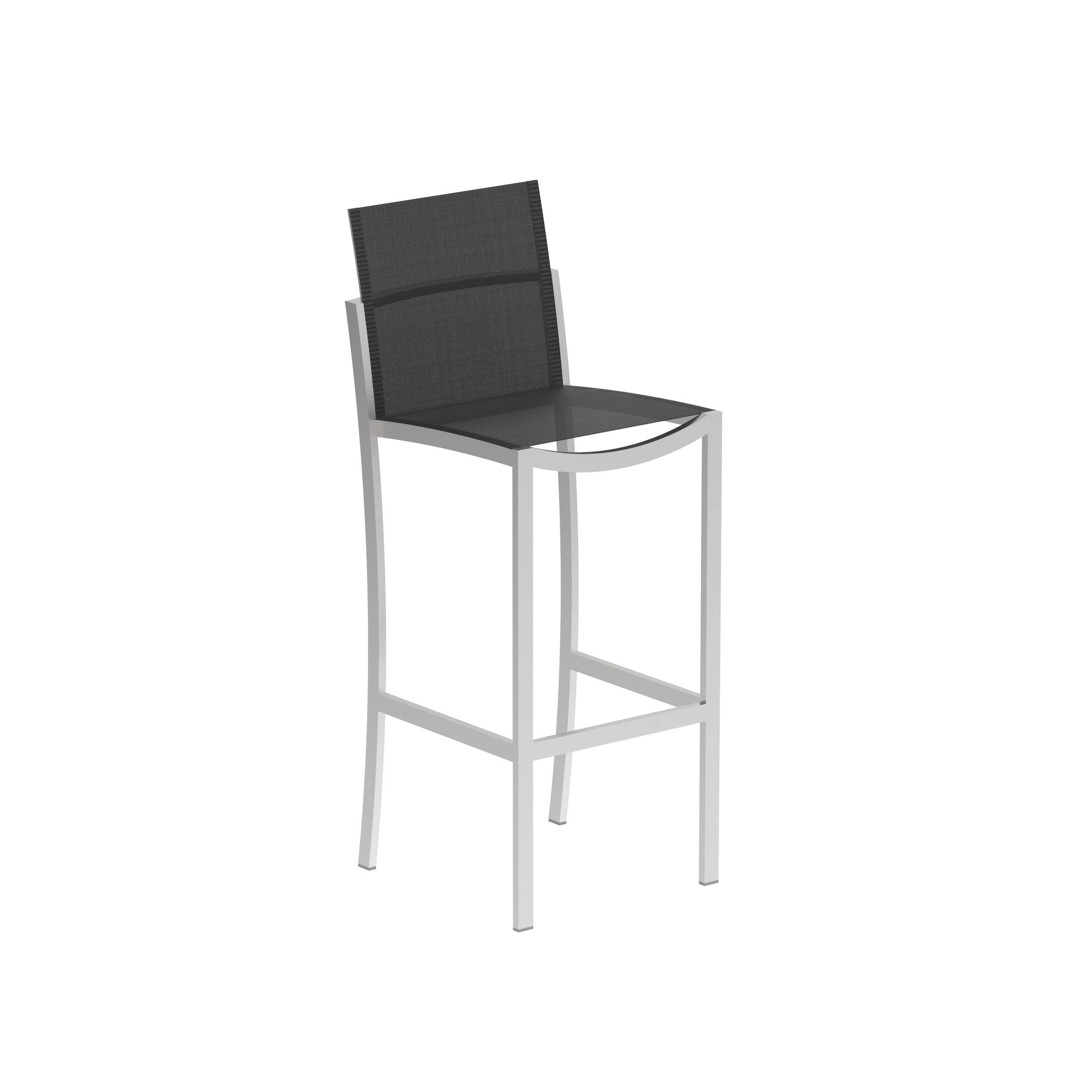 Ozon Bar Chair Ss + Batyline Black