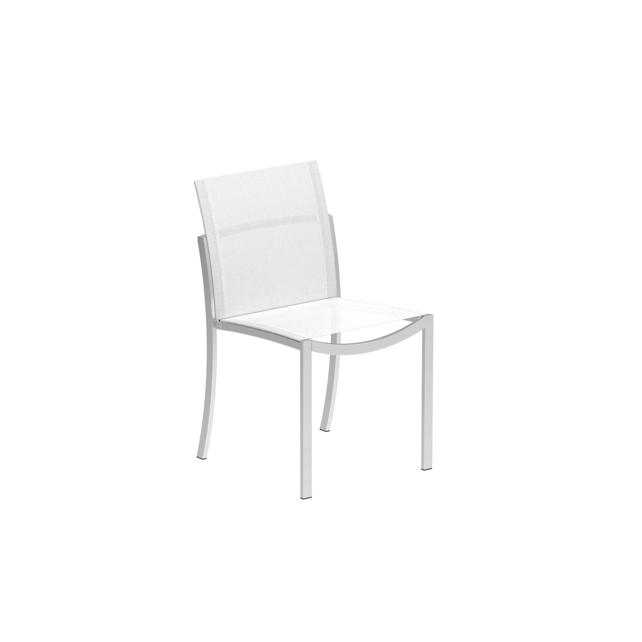 Ozon Stackable Chair Inox Frame And White Batyline El. Pol.