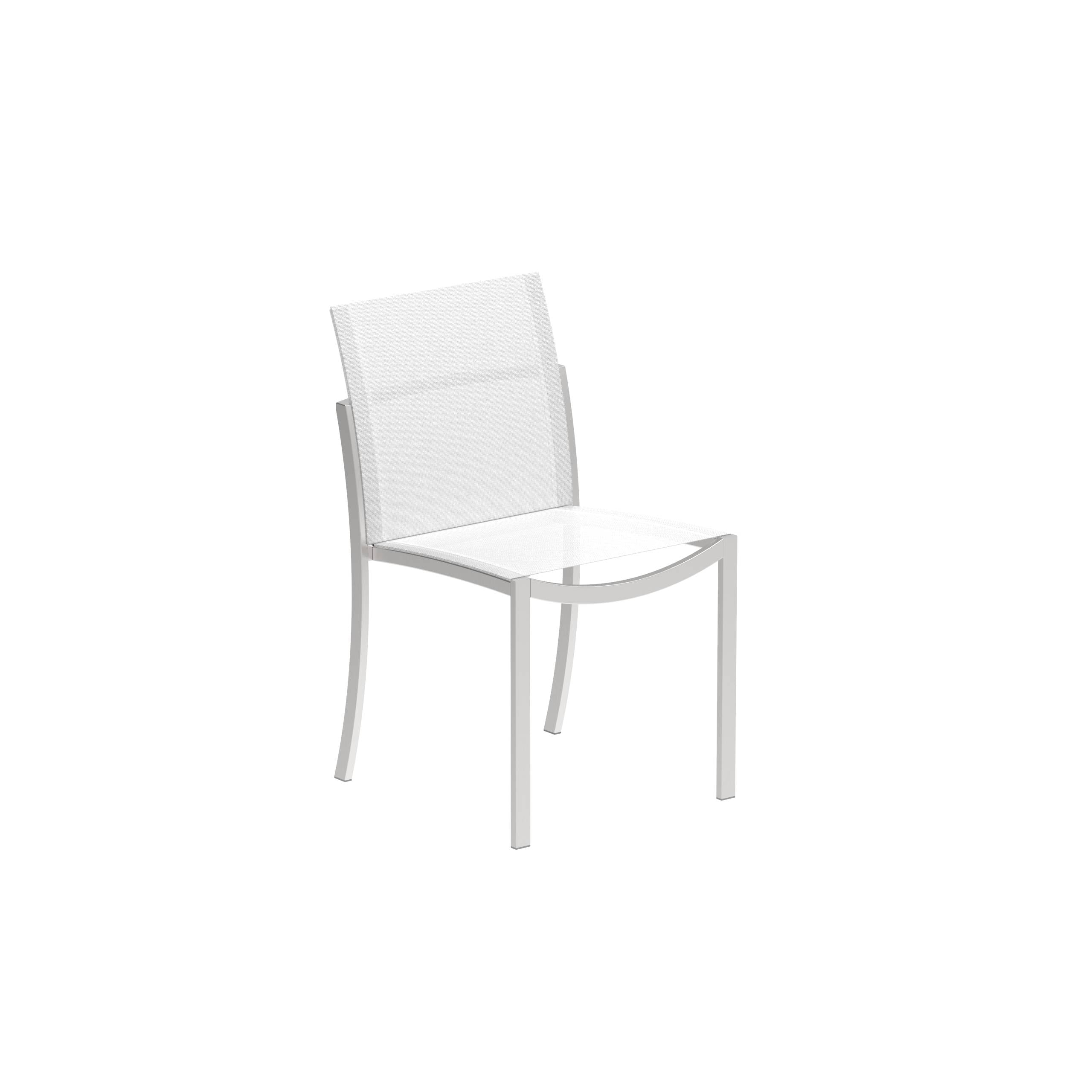 Ozon Stackable Chair Inox Frame And White Batyline