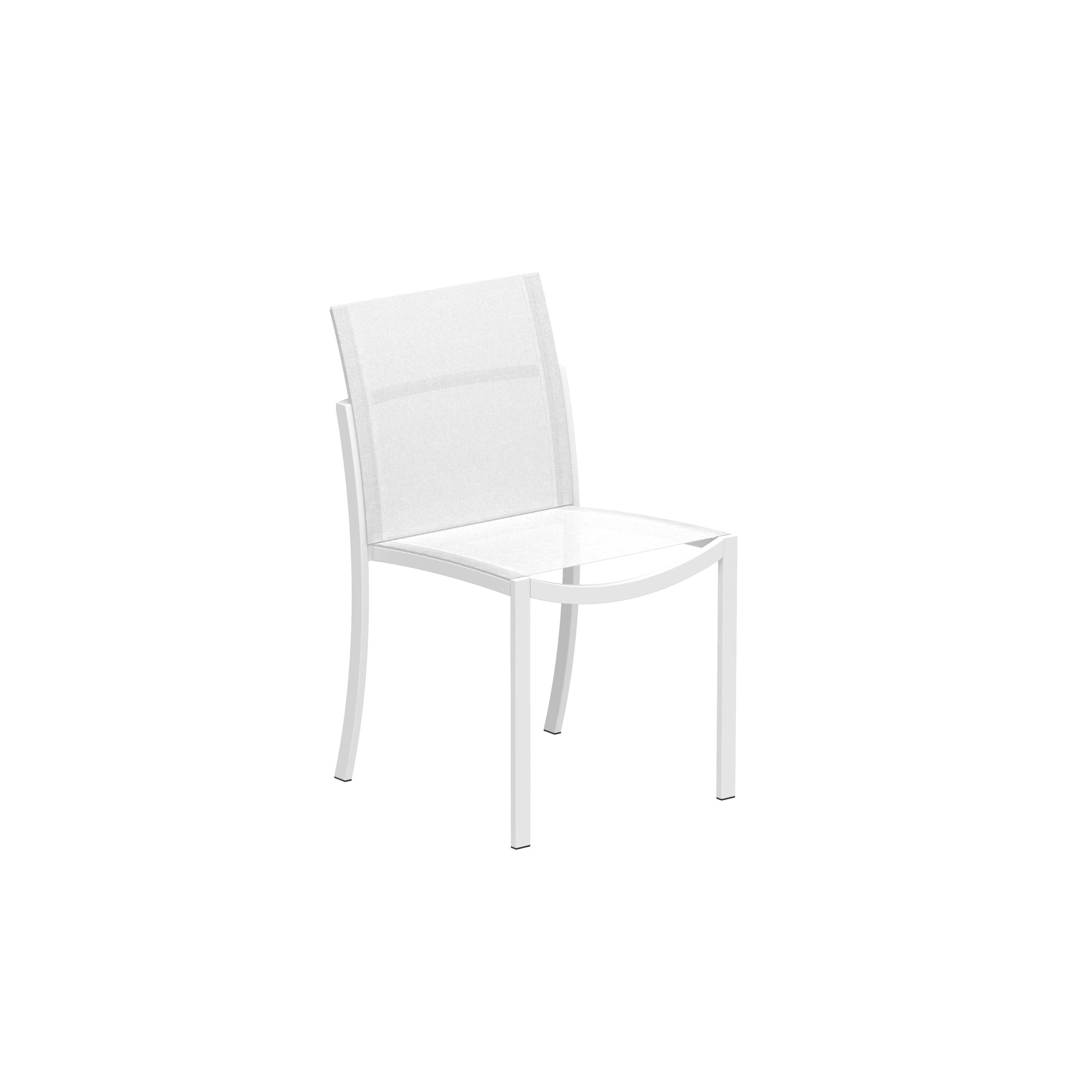 Ozon Stackable Chair Alu White And White Batyline