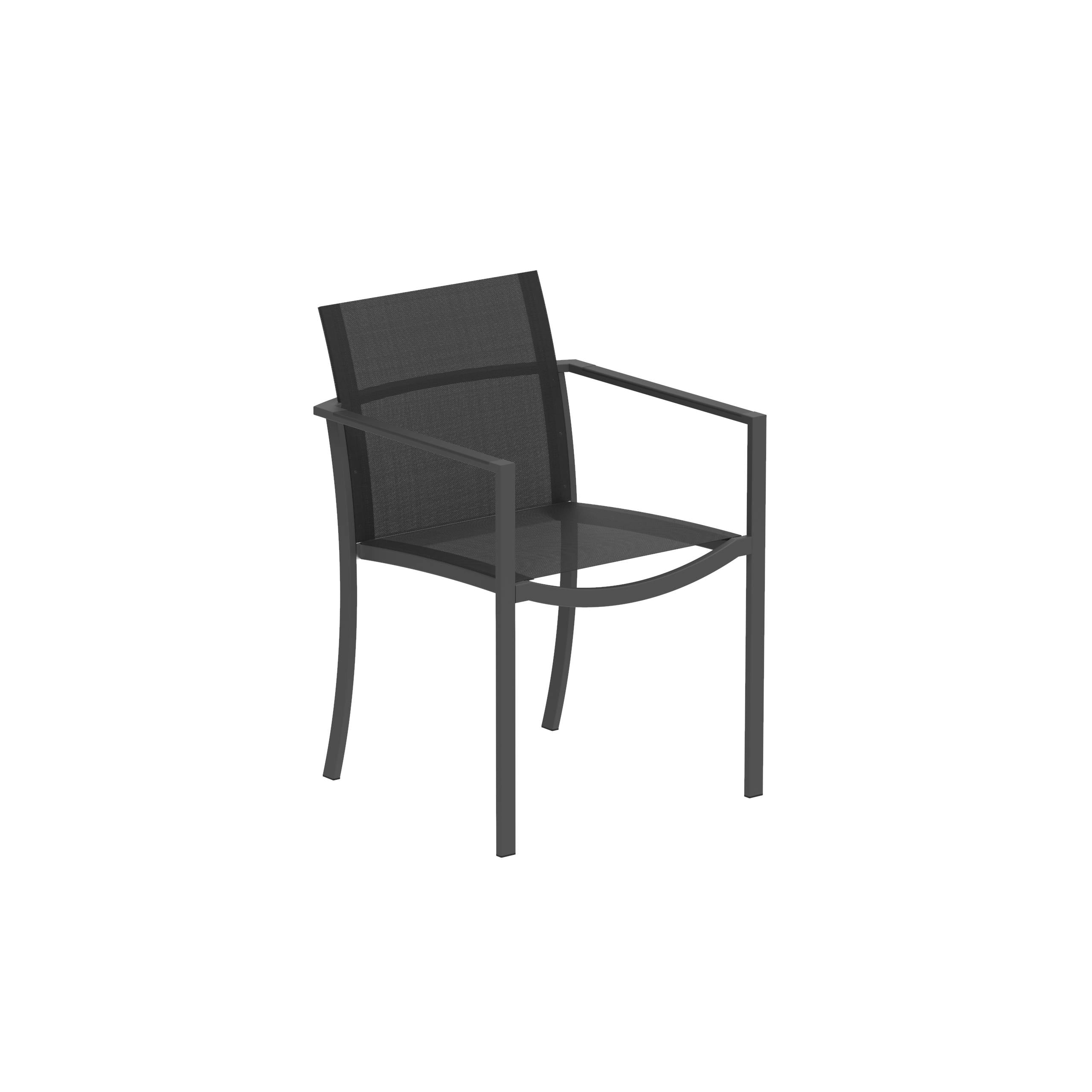 Ozon Stackable Chair Frame + Black Batyline