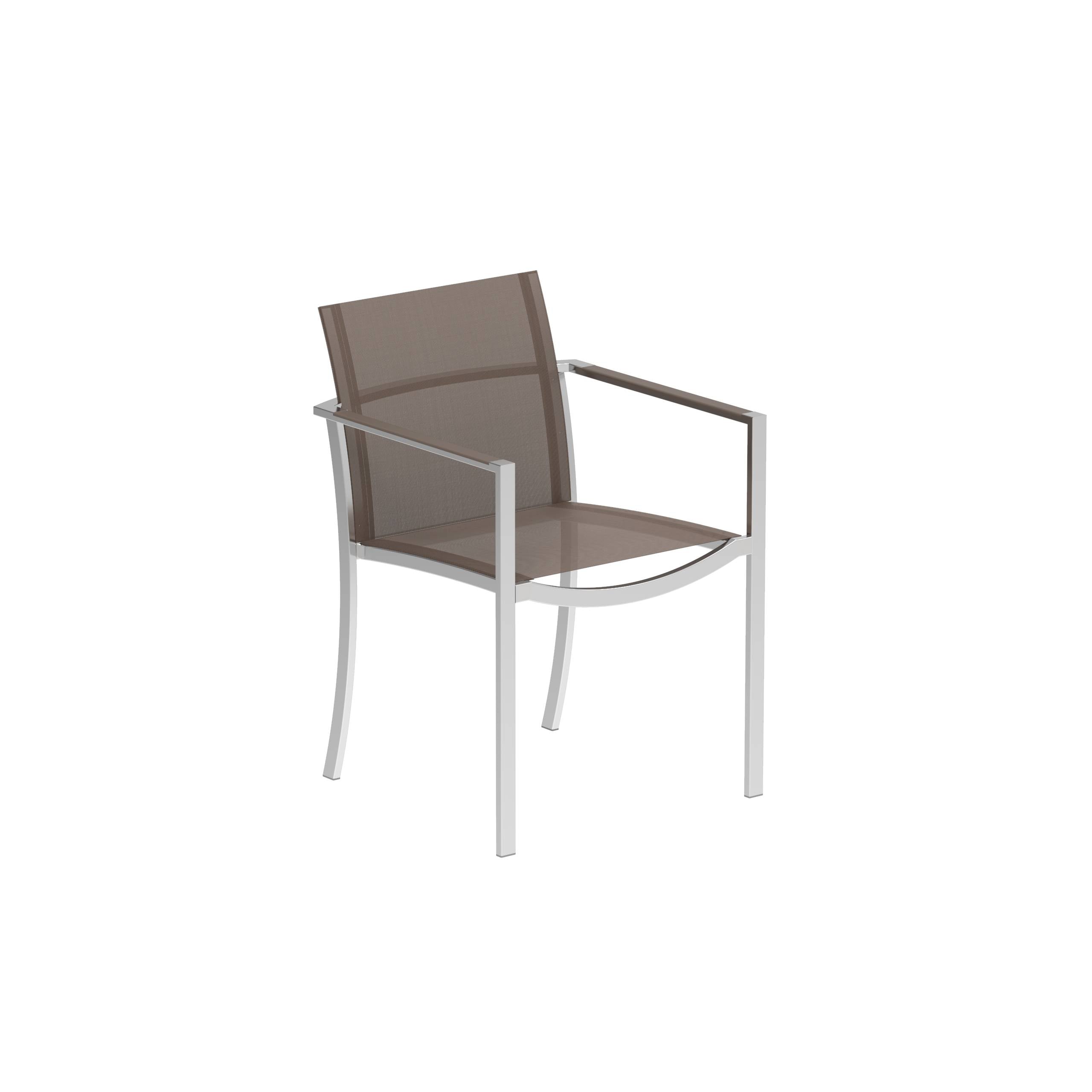 Ozon Stackable Chair Stainless Steel And Cappuccino Batyline El.Pol.