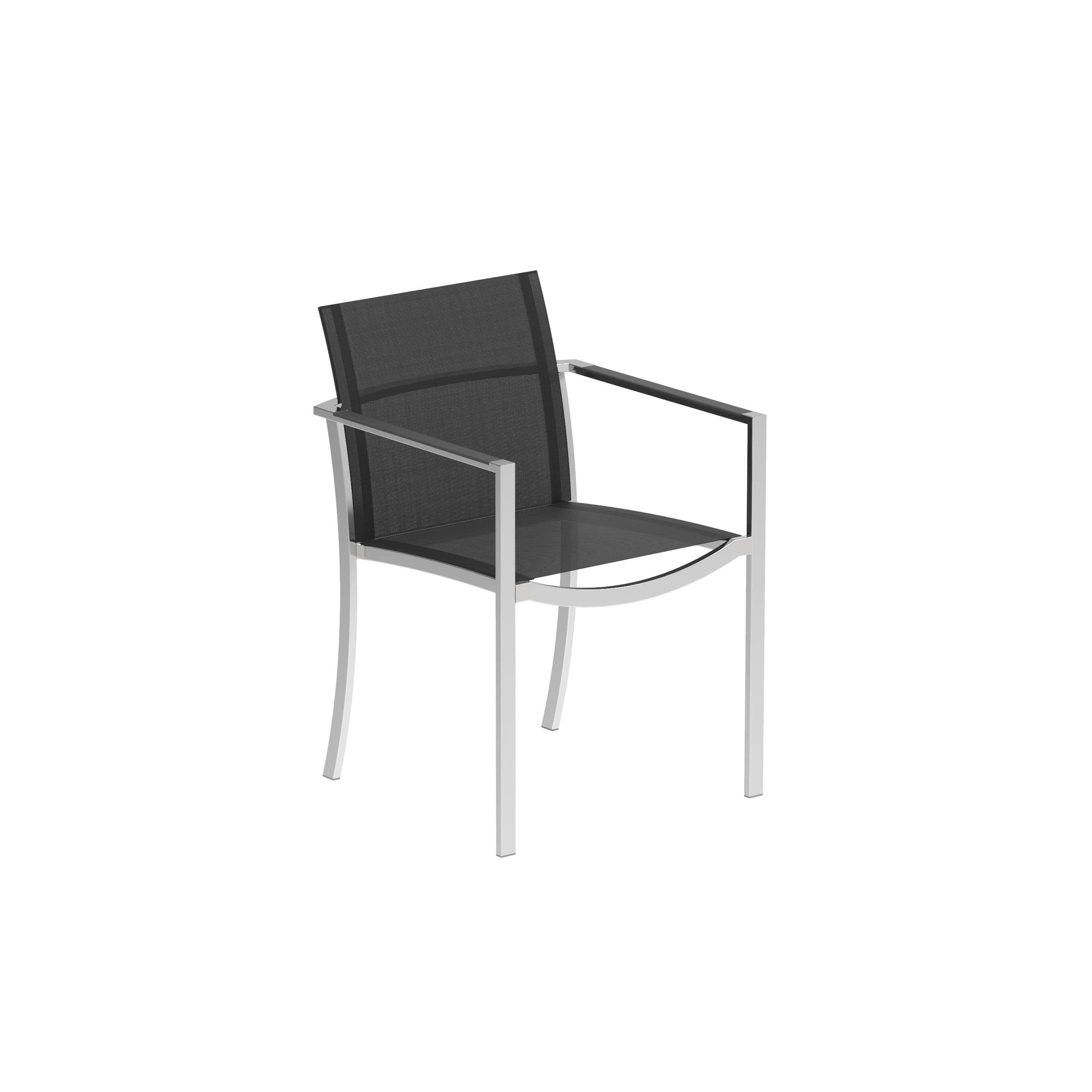 Ozon Stackable Chair Stainless Steel And Black Batyline El. Pol.