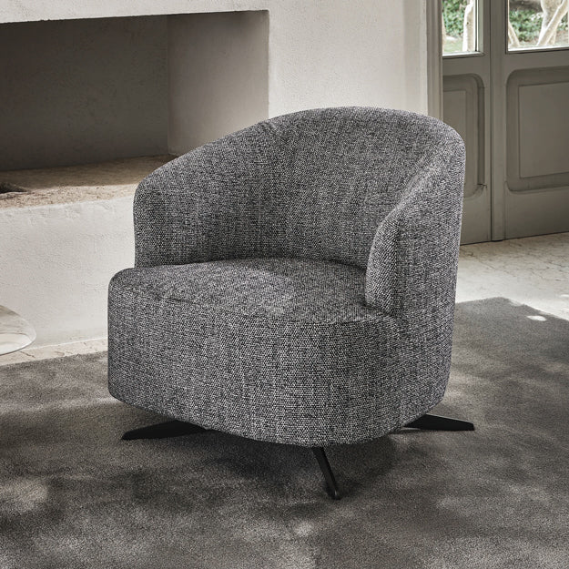 Swivel Arm Chair_Pewter Grey