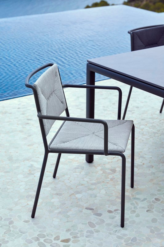 Summer dining armchair c 56 Shinotex Back with G1 Fabric