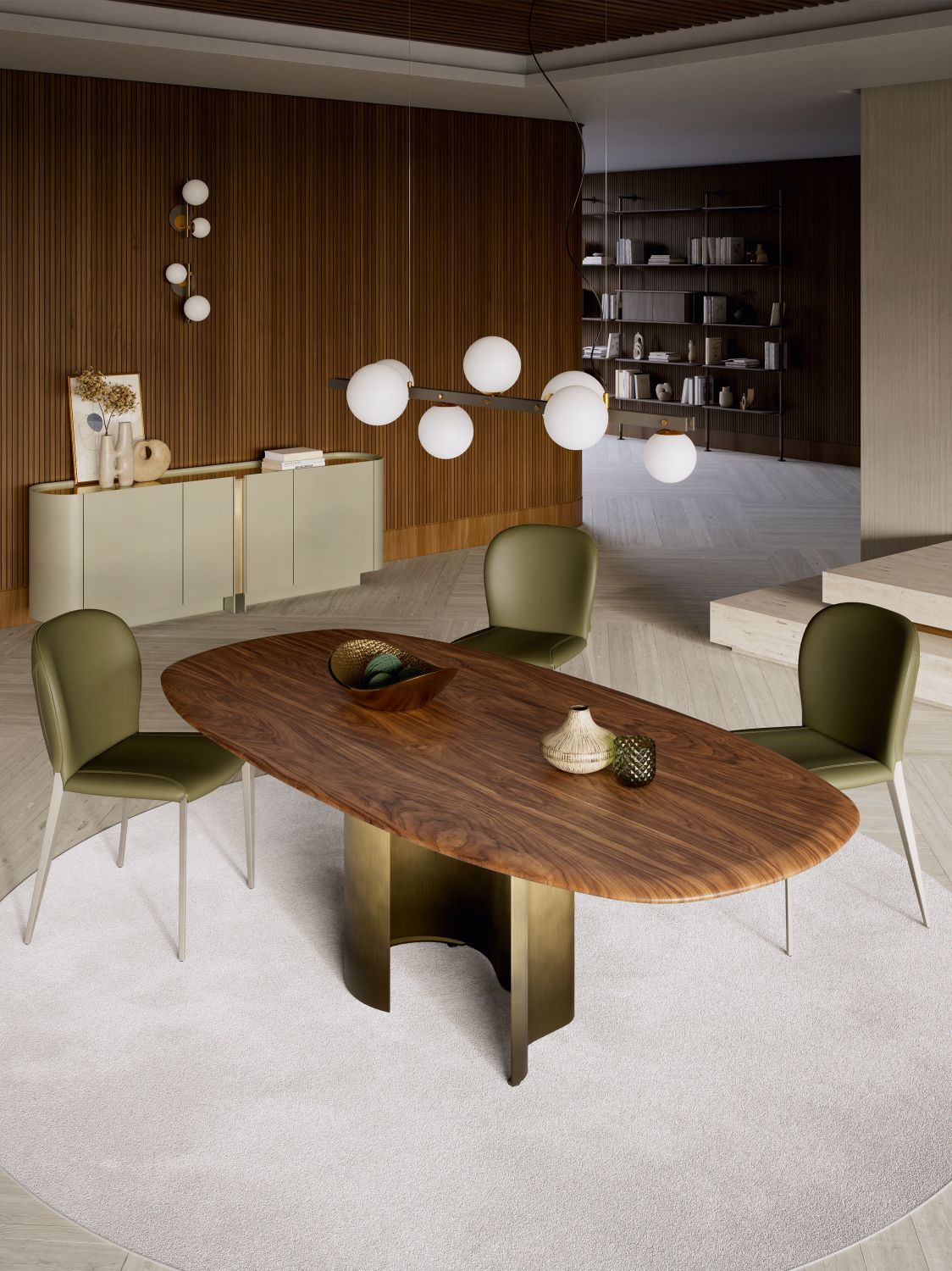 Cattelan Italia Papel Wood Barrel-Shaped Dining Table