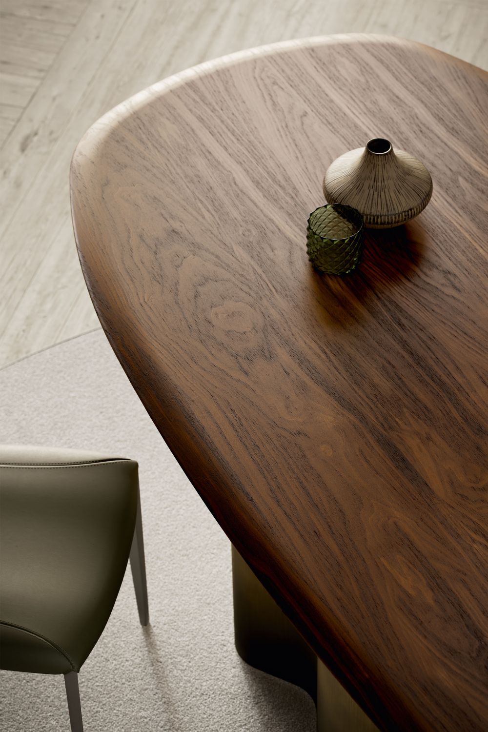 Cattelan Italia Papel Wood Live Edged Dining Table