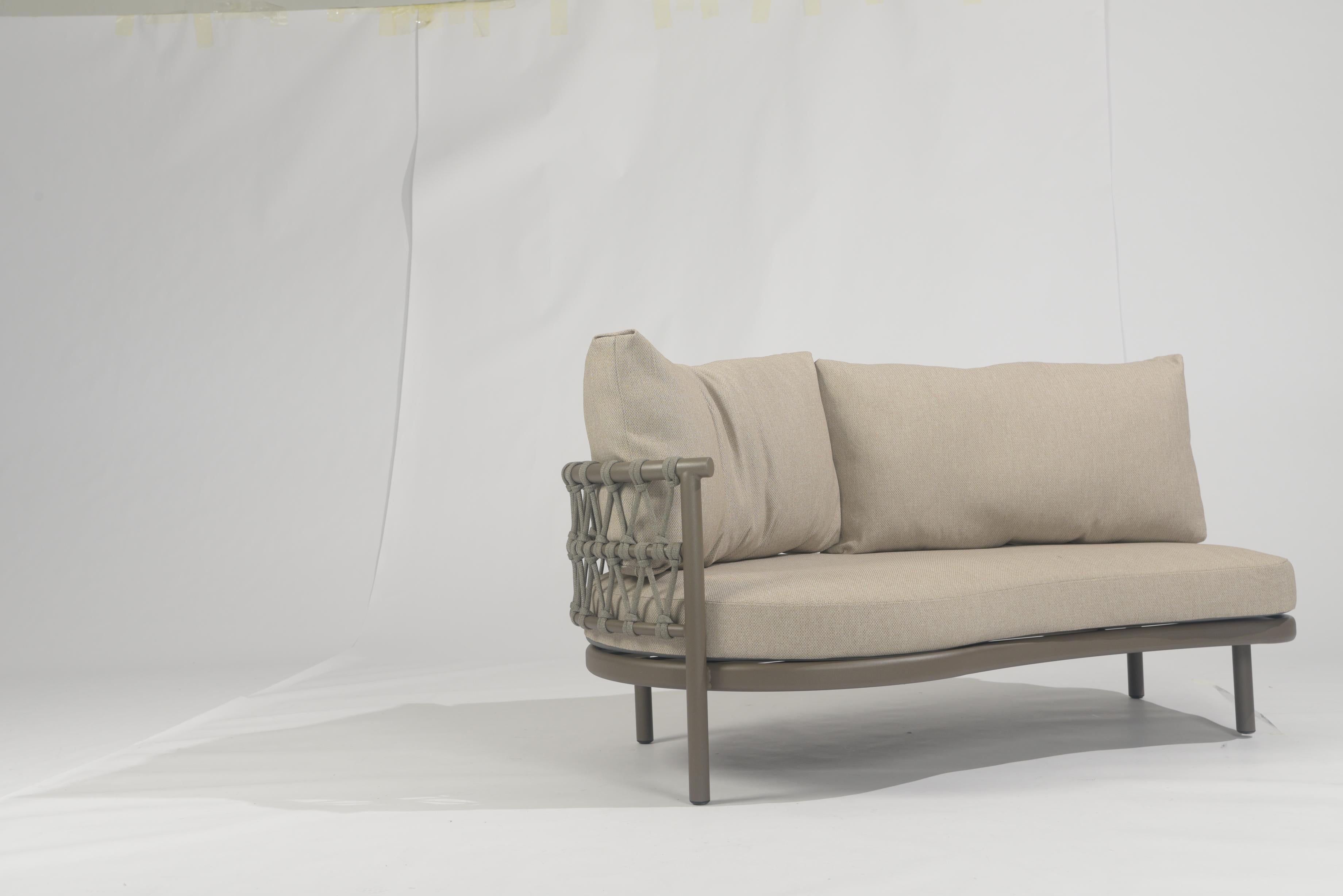 4 Seasons Outdoor Piacenza Terre 2 Seater Sofa Right + Left Arm With 3 cushions