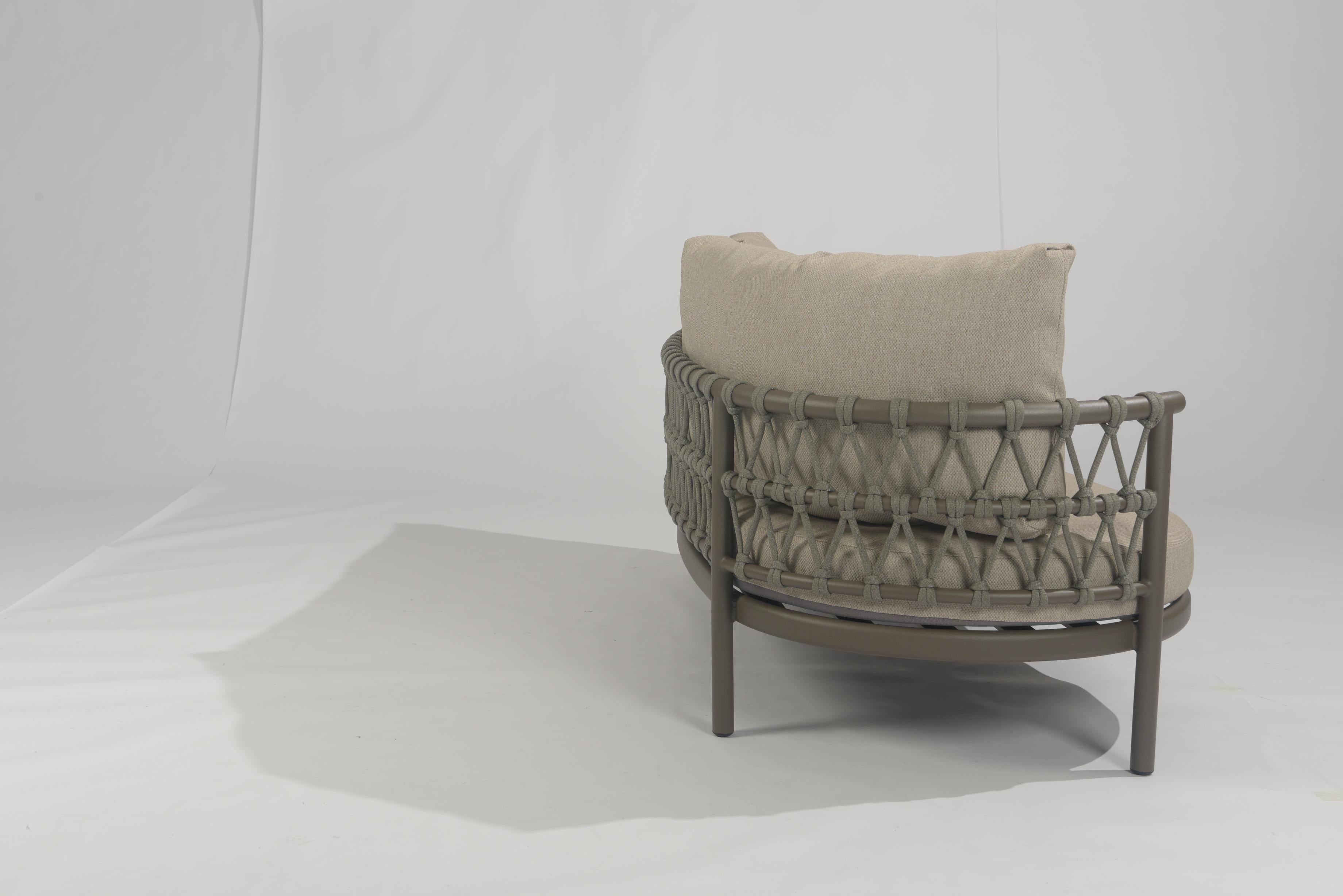 4 Seasons Outdoor Piacenza Terre 2 Seater Sofa Right + Left Arm With 3 cushions