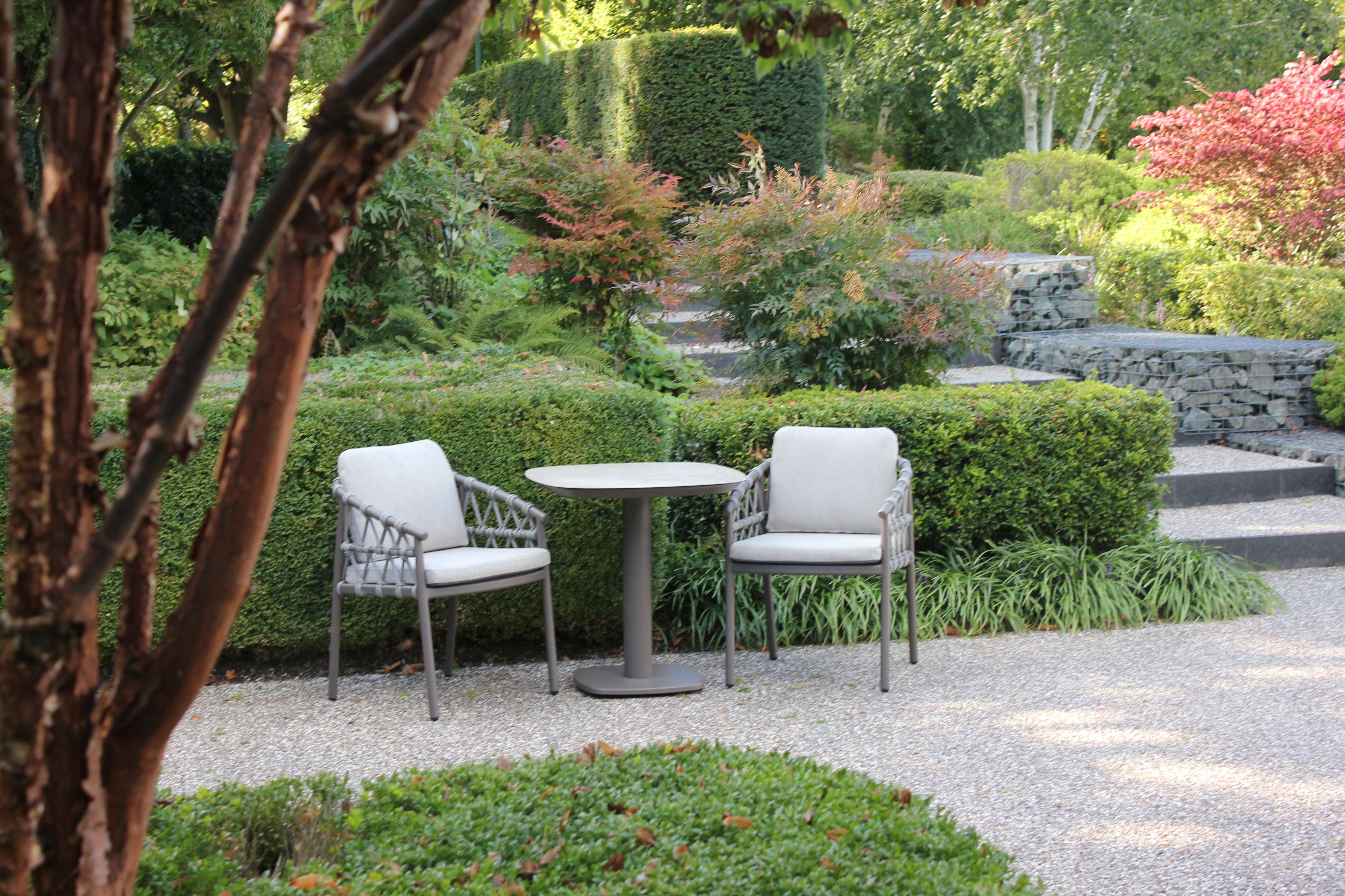 4 Seasons Outdoor Piacenza 2 Seat with Manolo 75cm Ceramic Dining Table