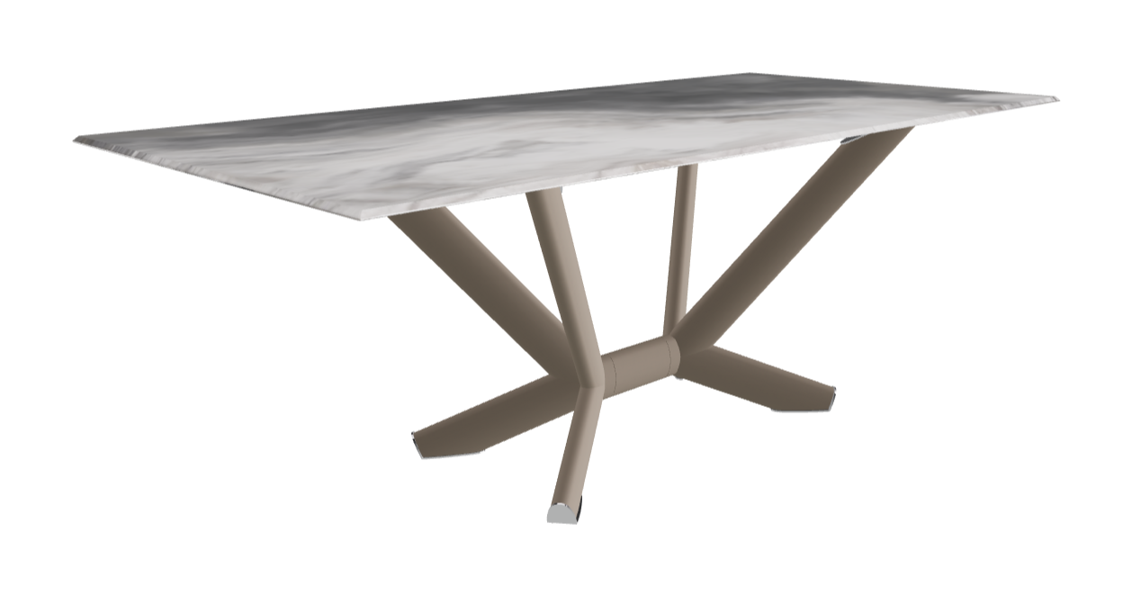 Cattelan Italia Planer Crystalart Rectangular & Barrel-Shaped Dining Table