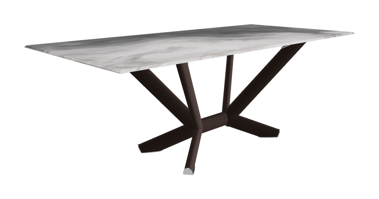 Cattelan Italia Planer Crystalart Rectangular & Barrel-Shaped Dining Table